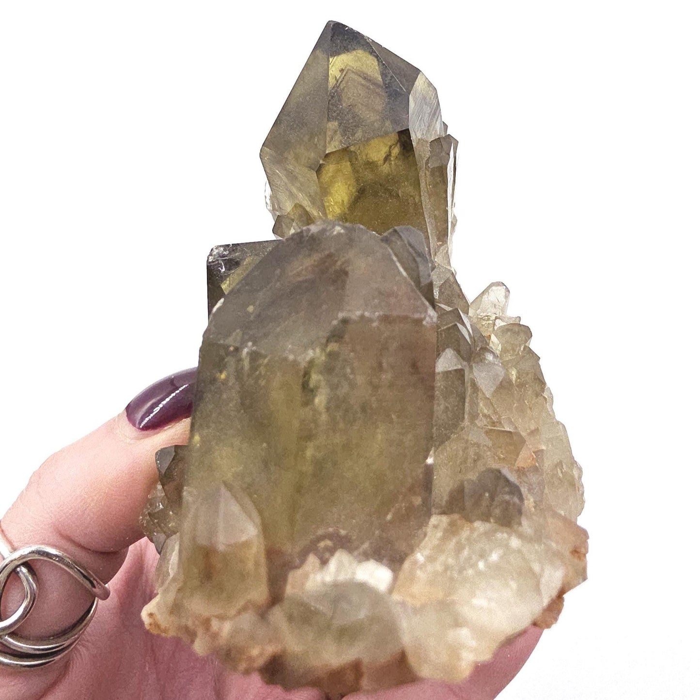 Raw Citrine Cluster with Stand – Abundance, Positivity & Uplifting Solar Energy Crystal, 435g