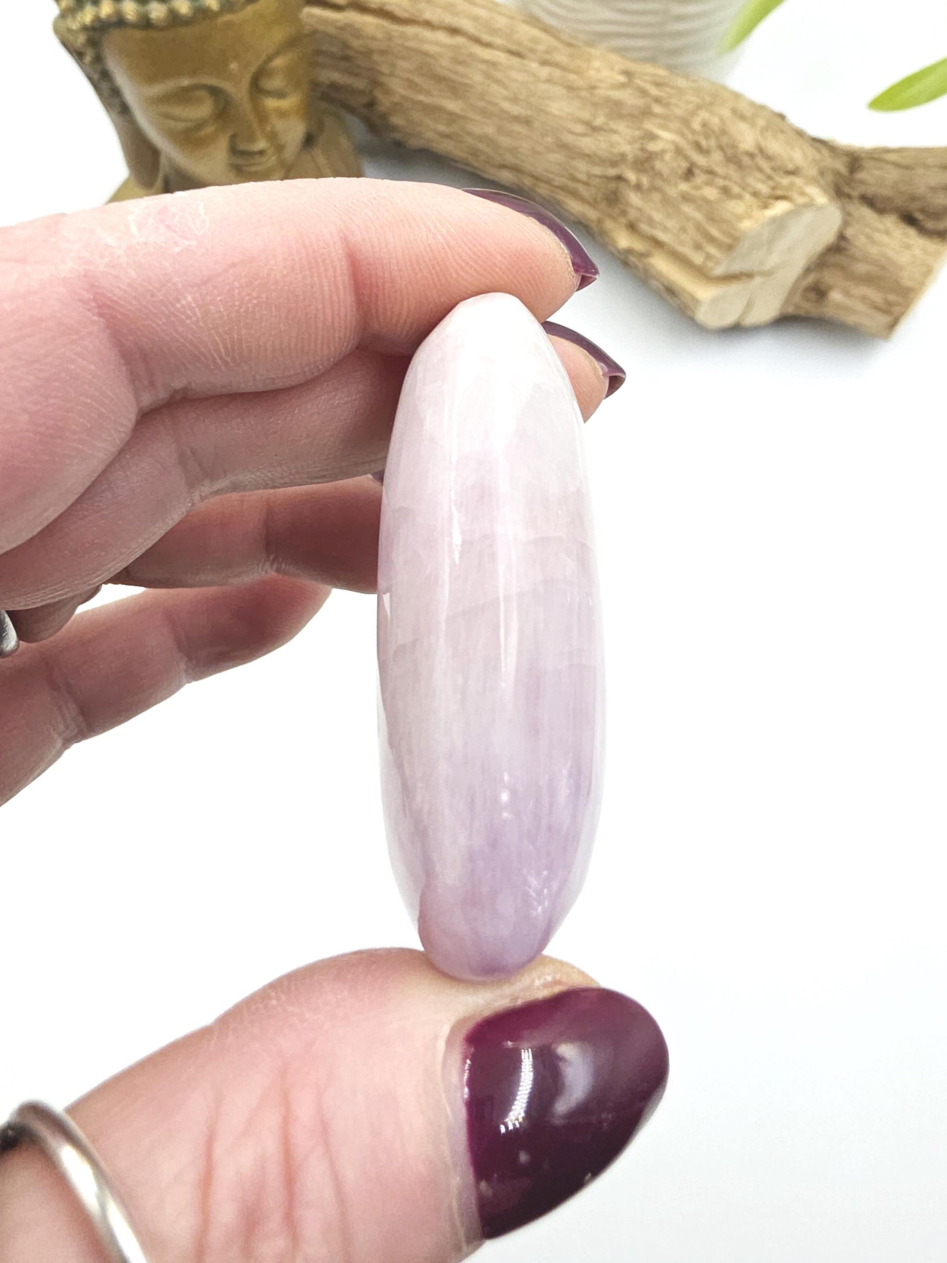 Flashy Kunzite Crystal Palm Stone - Heart Chakra & Emotional Healing Crystal, 70g