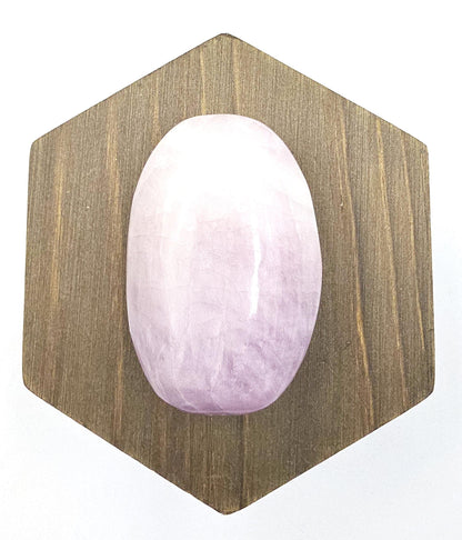 Flashy Kunzite Crystal Palm Stone - Heart Chakra & Emotional Healing Crystal, 70g