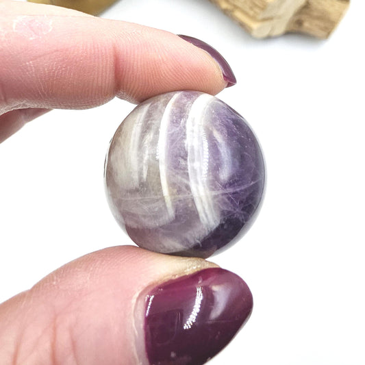 Dream Amethyst Mini Sphere - Peace, Protection & Spiritual Healing Crystal Ball, 30mm