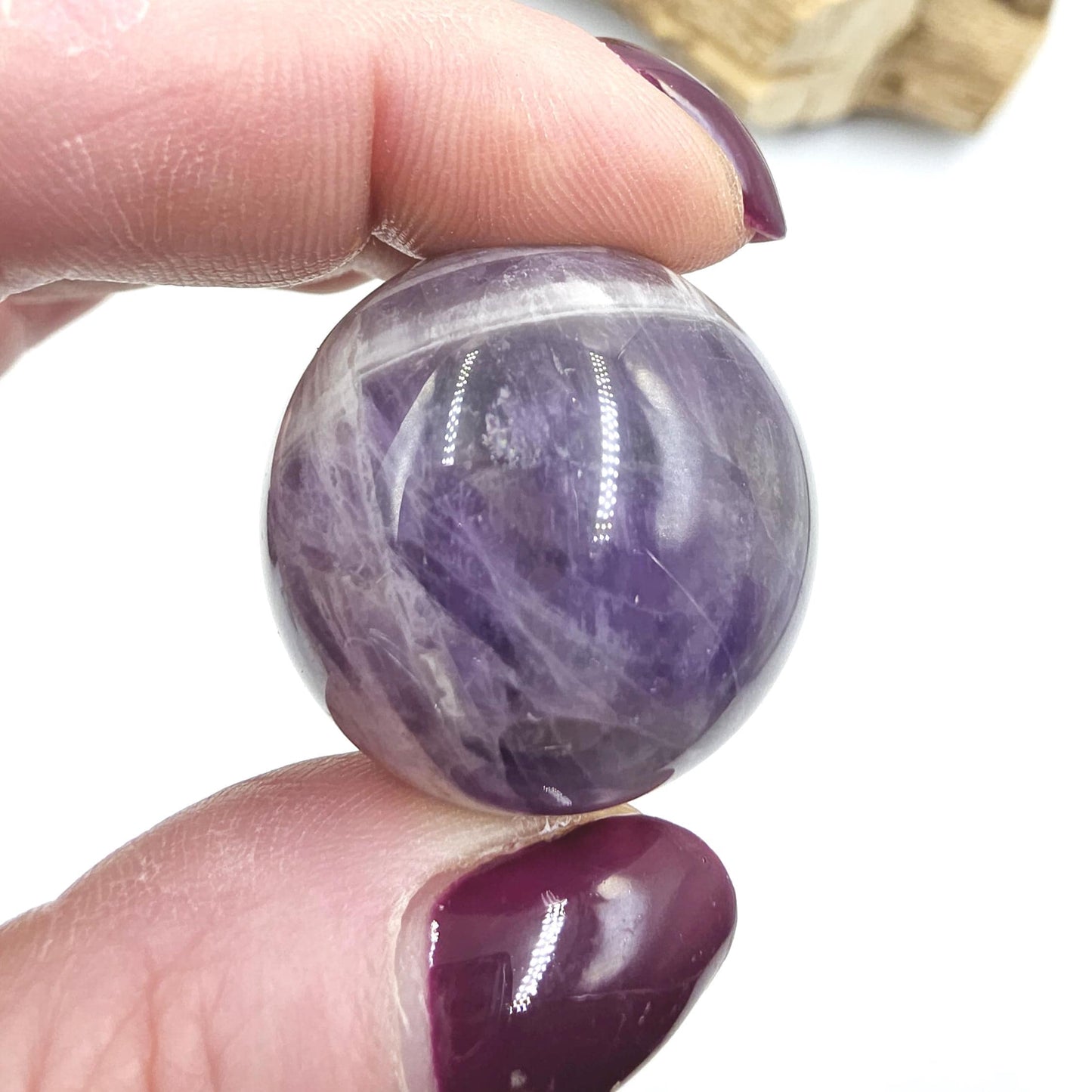 Dream Amethyst Mini Sphere - Peace, Protection & Spiritual Healing Crystal Ball, 30mm