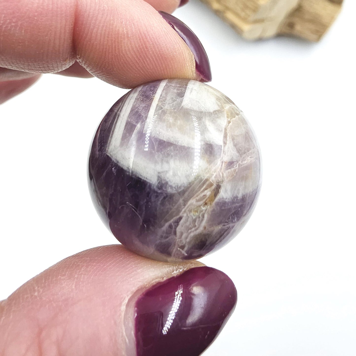 Dream Amethyst Mini Sphere - Peace, Protection & Spiritual Healing Crystal Ball, 30mm