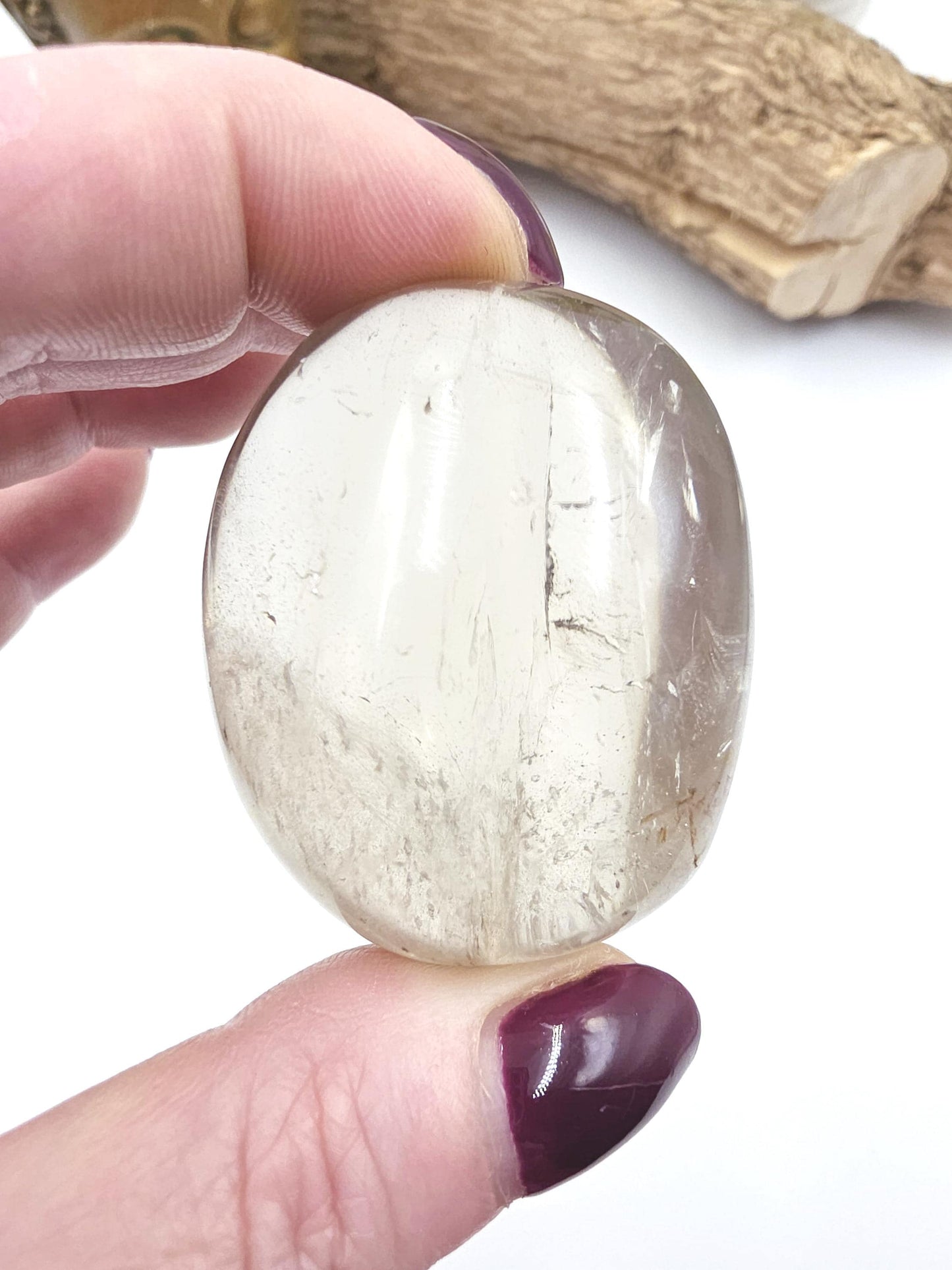 Smoky Quartz Palm Stone - Grounding & Protection Crystal, 75g