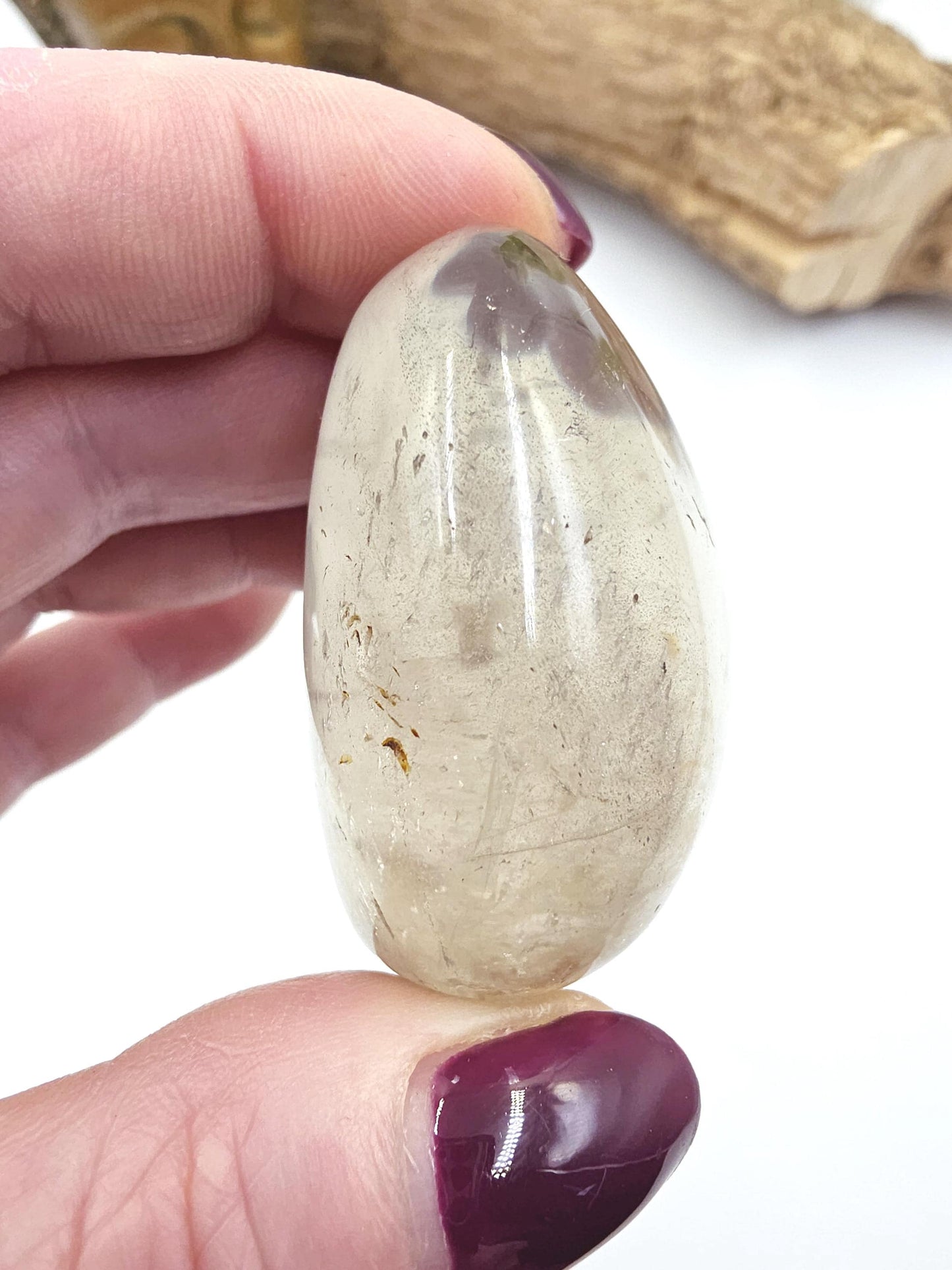 Smoky Quartz Palm Stone - Grounding & Protection Crystal, 75g