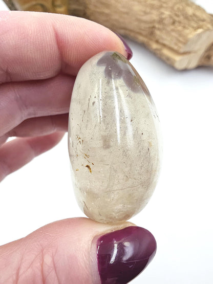 Smoky Quartz Palm Stone - Grounding & Protection Crystal, 75g