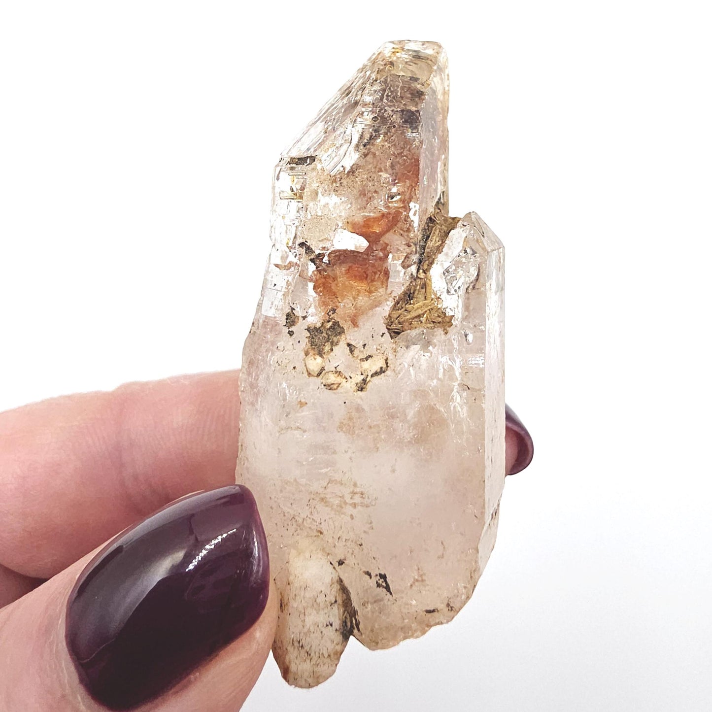 Skeletal Quartz Specimen with Rainbows – Transformation, Grounding & High-Vibration Crystal - 30g