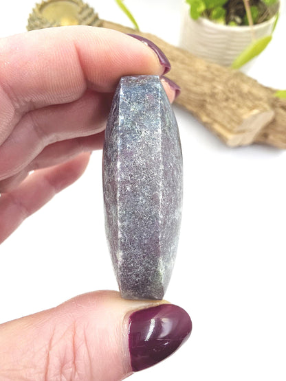 Ruby in Fuchsite Palm Stone (UV Reactive) – Heart Healing, Strength & Emotional Balance Crystal, 110g