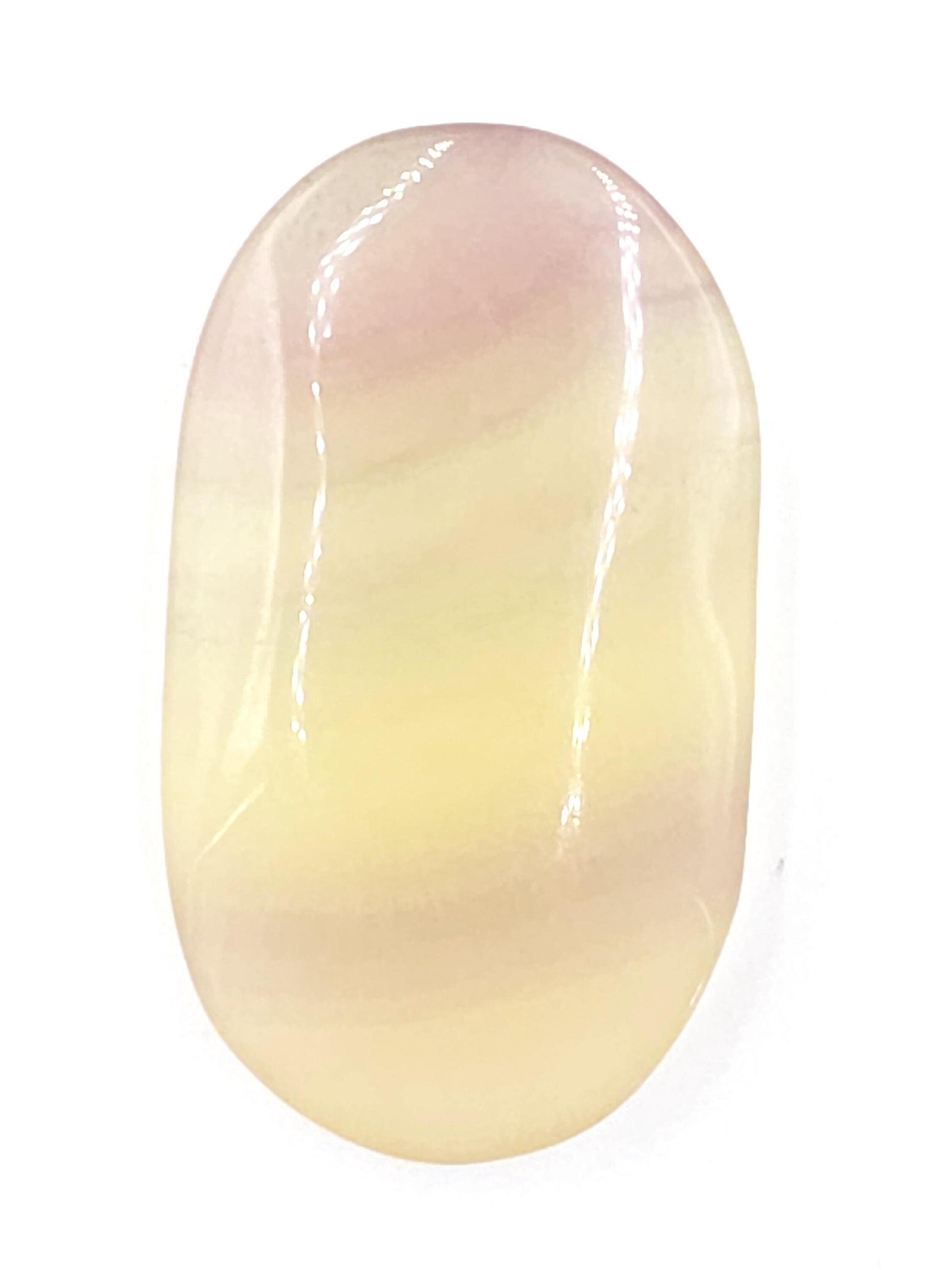 Yellow Fluorite Palm Stone - Focus and Clarity Healing Crystal, 50g