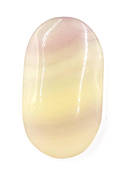 Yellow Fluorite Palm Stone - Focus and Clarity Healing Crystal, 50g