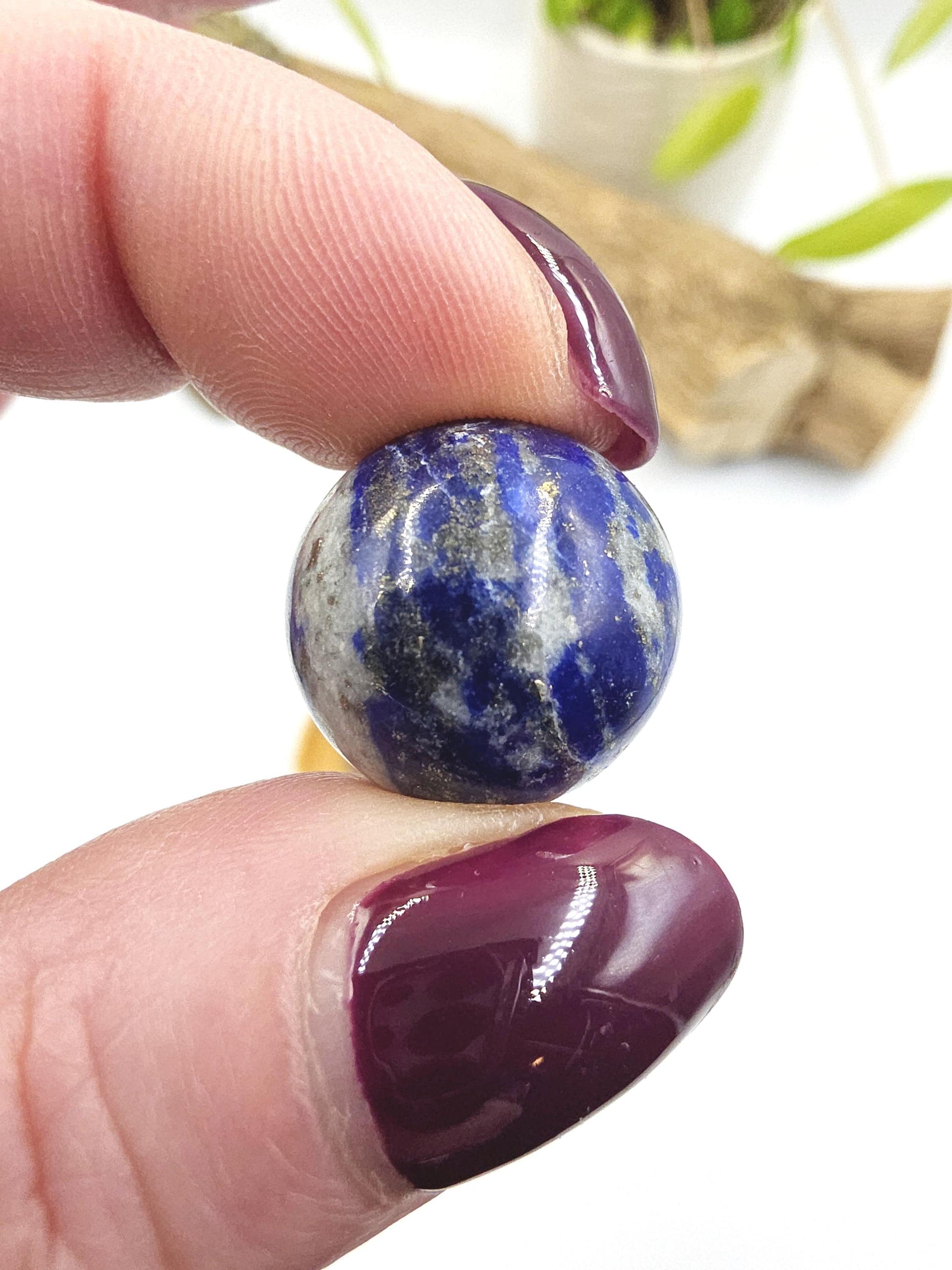 UV Reactive Lapis Lazuli Mini Spheres – Wisdom, Truth & Intuition Crystal Ball, 18-25+mm