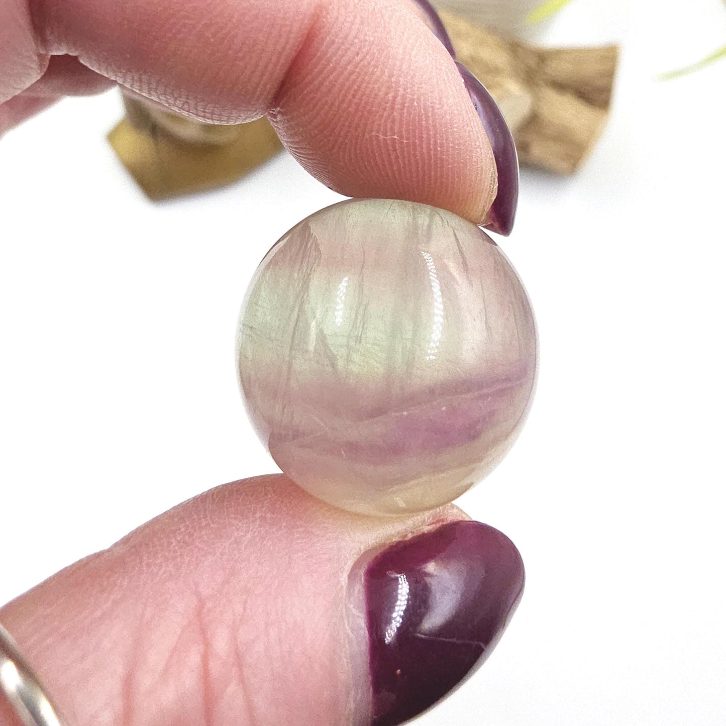 Fluorite Mini Sphere - Focus and Clarity Healing Crystal Ball, 26mm