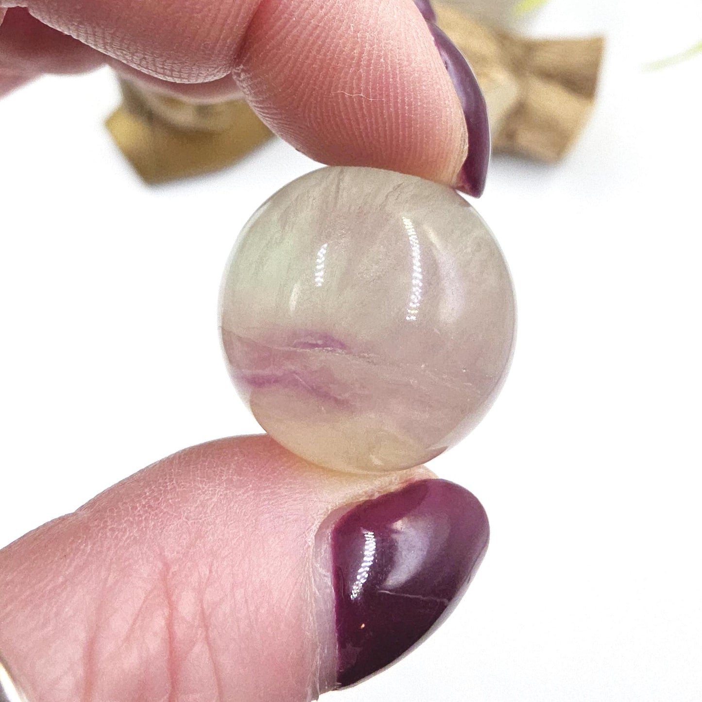 Fluorite Mini Sphere - Focus and Clarity Healing Crystal Ball, 26mm