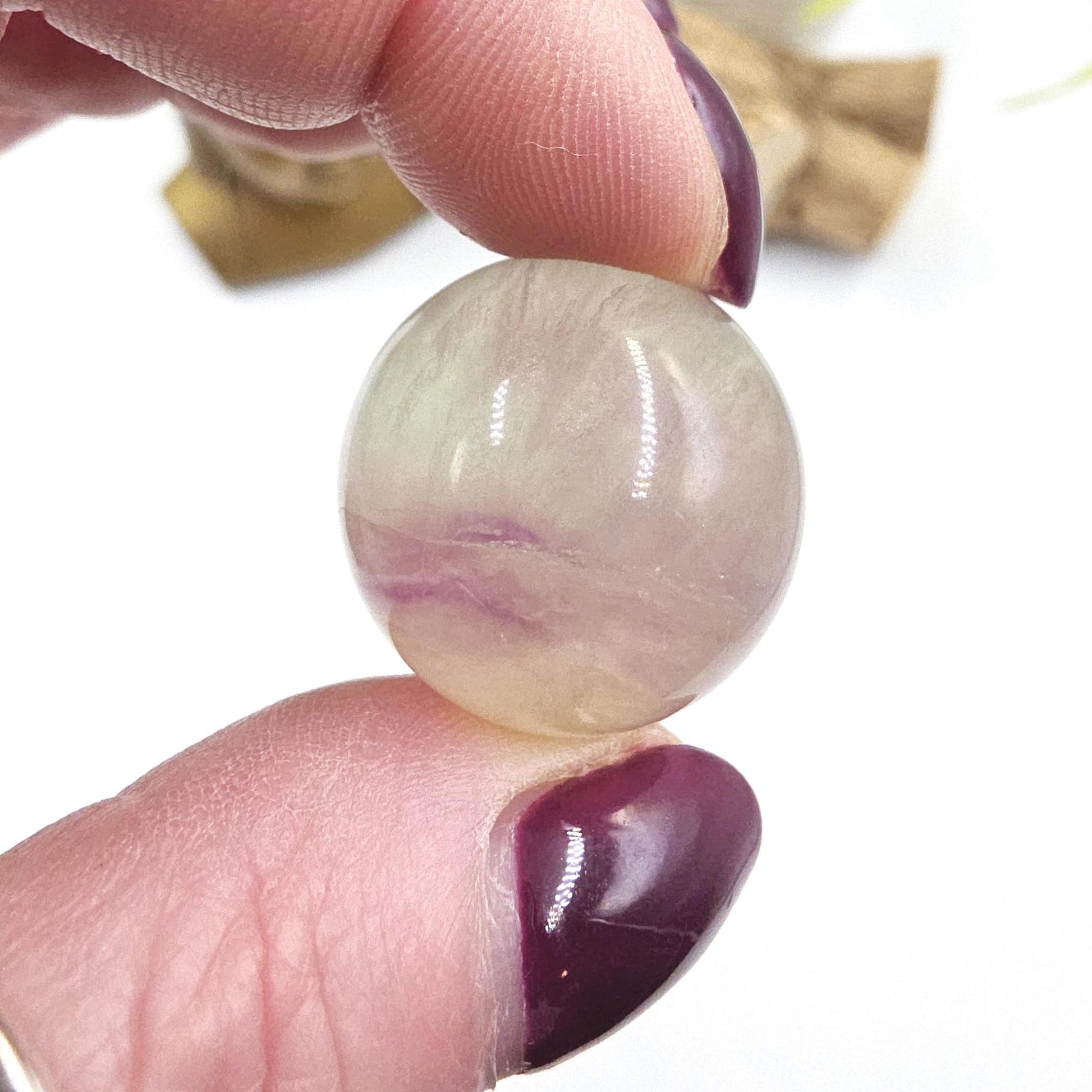 Fluorite Mini Sphere - Focus and Clarity Healing Crystal Ball, 26mm