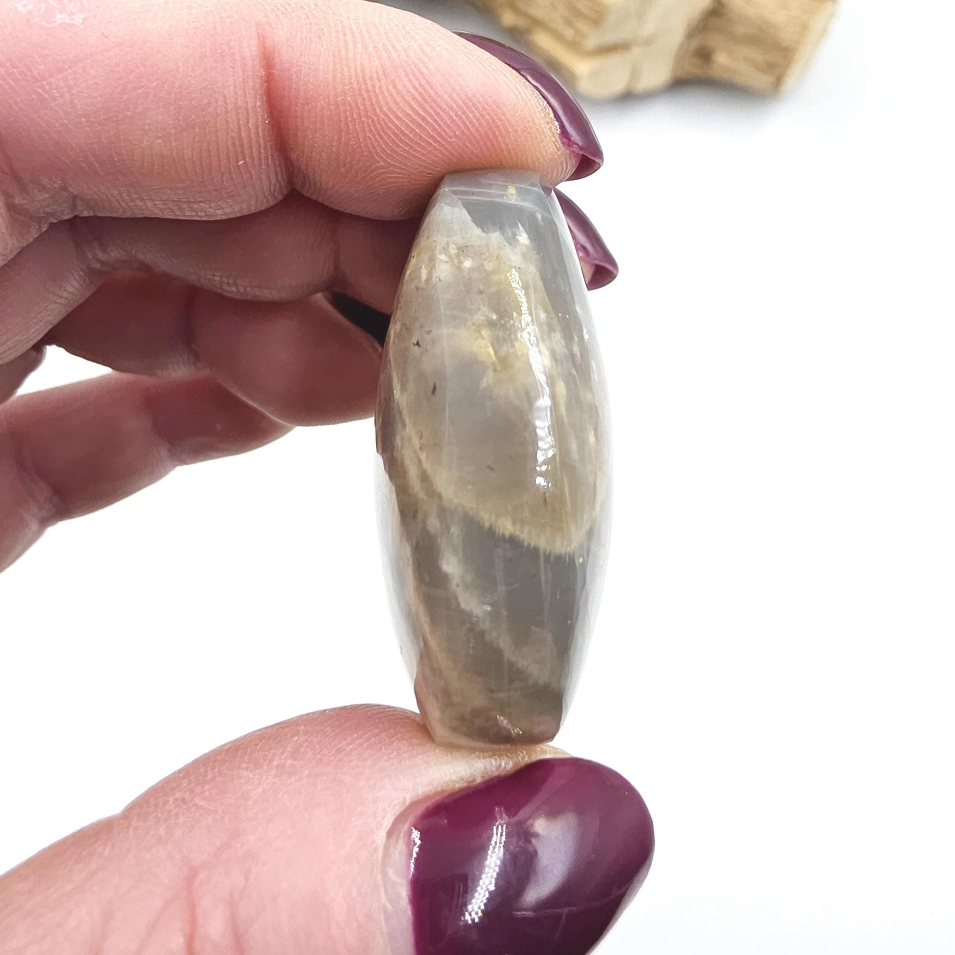 Rare Lattice Black Sunstone Palm Stone – Confidence, Protection & Empowered Energy Crystal - 30g