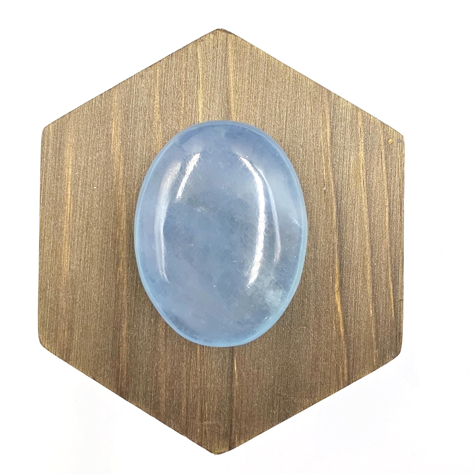 High Grade Aquamarine Palm Stone – Calm, Courage & Emotional Clarity Crystal, 40g