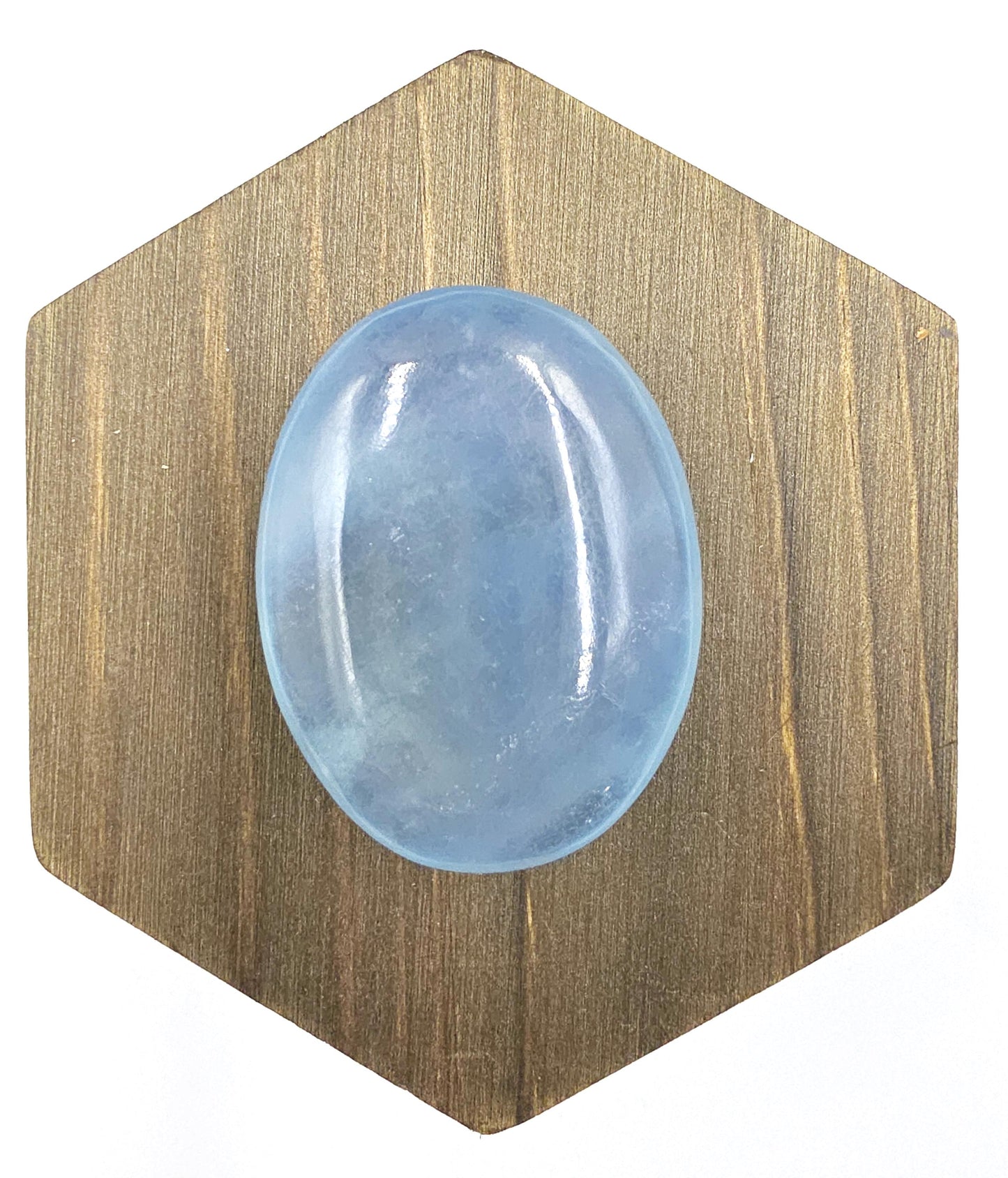 High Grade Aquamarine Palm Stone – Calm, Courage & Emotional Clarity Crystal, 40g