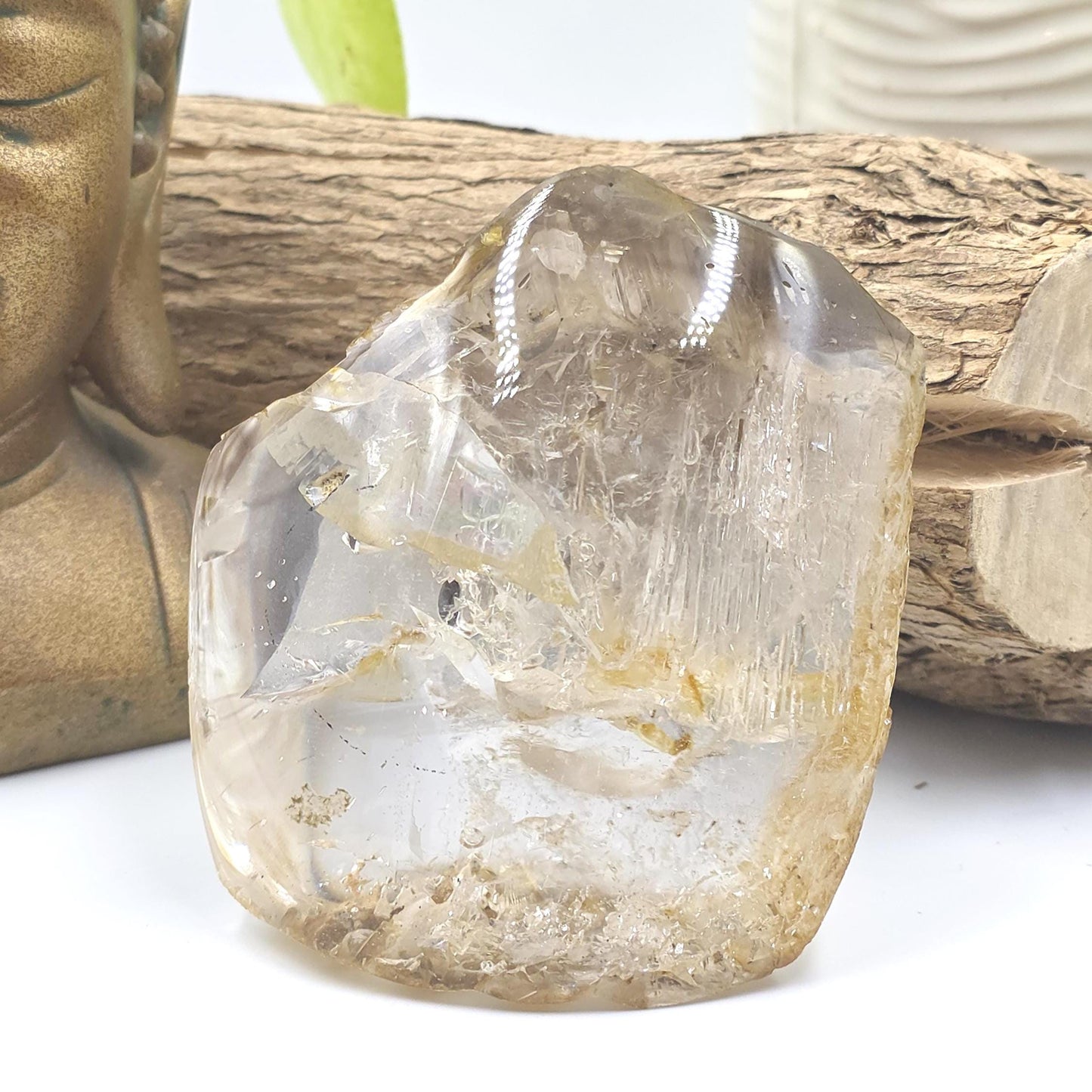 Enhydro Quartz – 3 Moving Water Bubbles & Rainbow Inclusions | Rare Collector Crystal, 435g