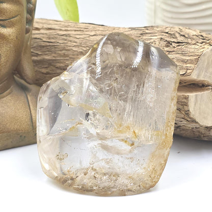 Enhydro Quartz – 3 Moving Water Bubbles & Rainbow Inclusions | Rare Collector Crystal, 435g