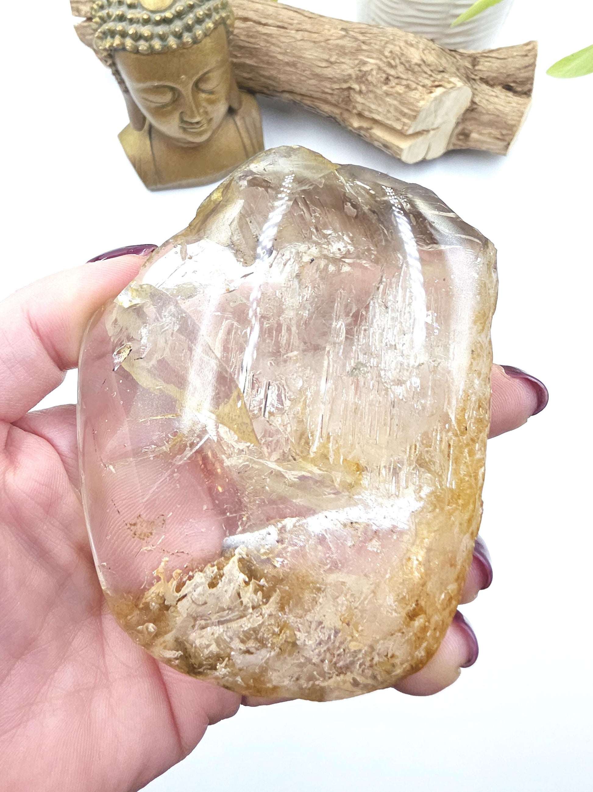 Enhydro Quartz – 3 Moving Water Bubbles & Rainbow Inclusions | Rare Collector Crystal, 435g