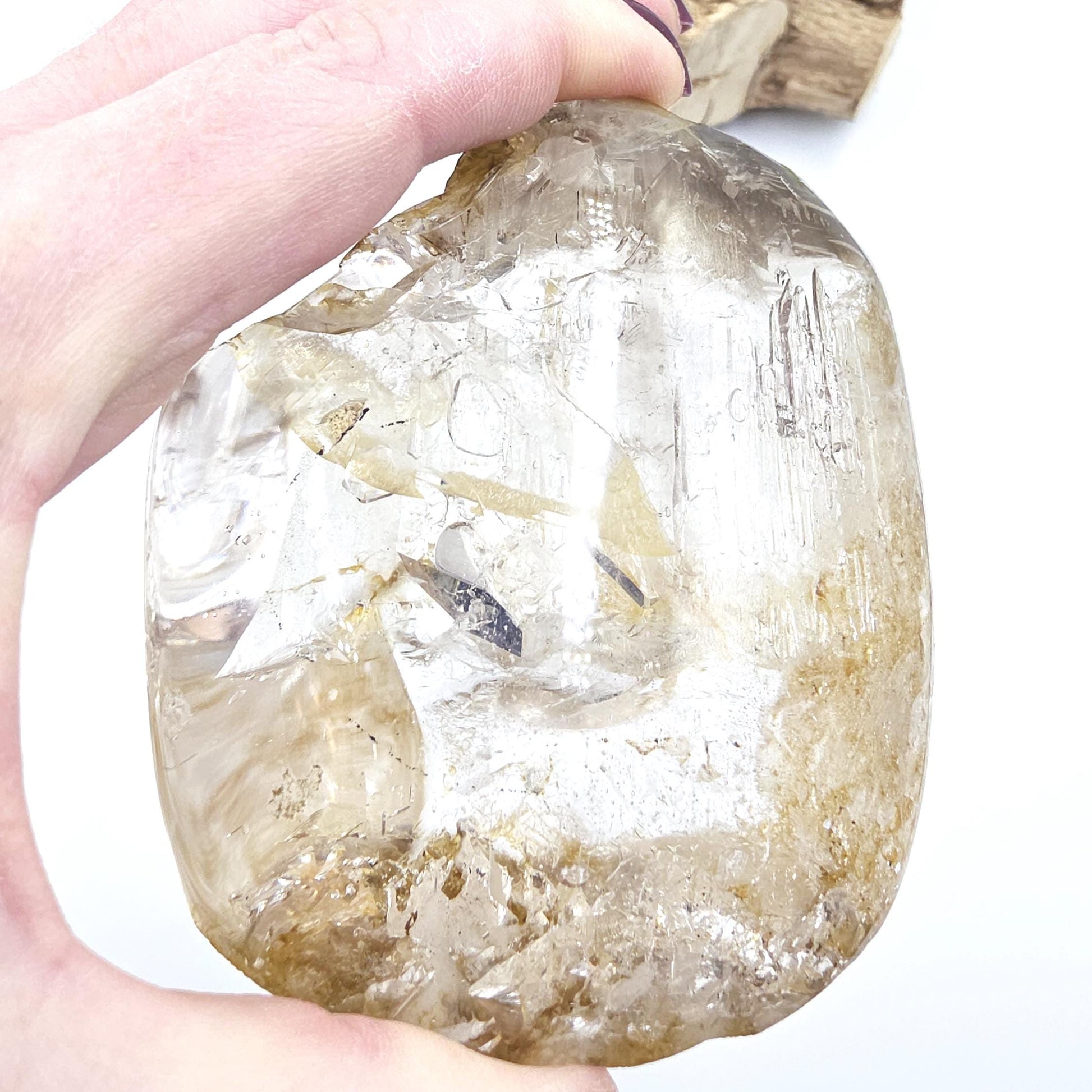 Enhydro Quartz – 3 Moving Water Bubbles & Rainbow Inclusions | Rare Collector Crystal, 435g