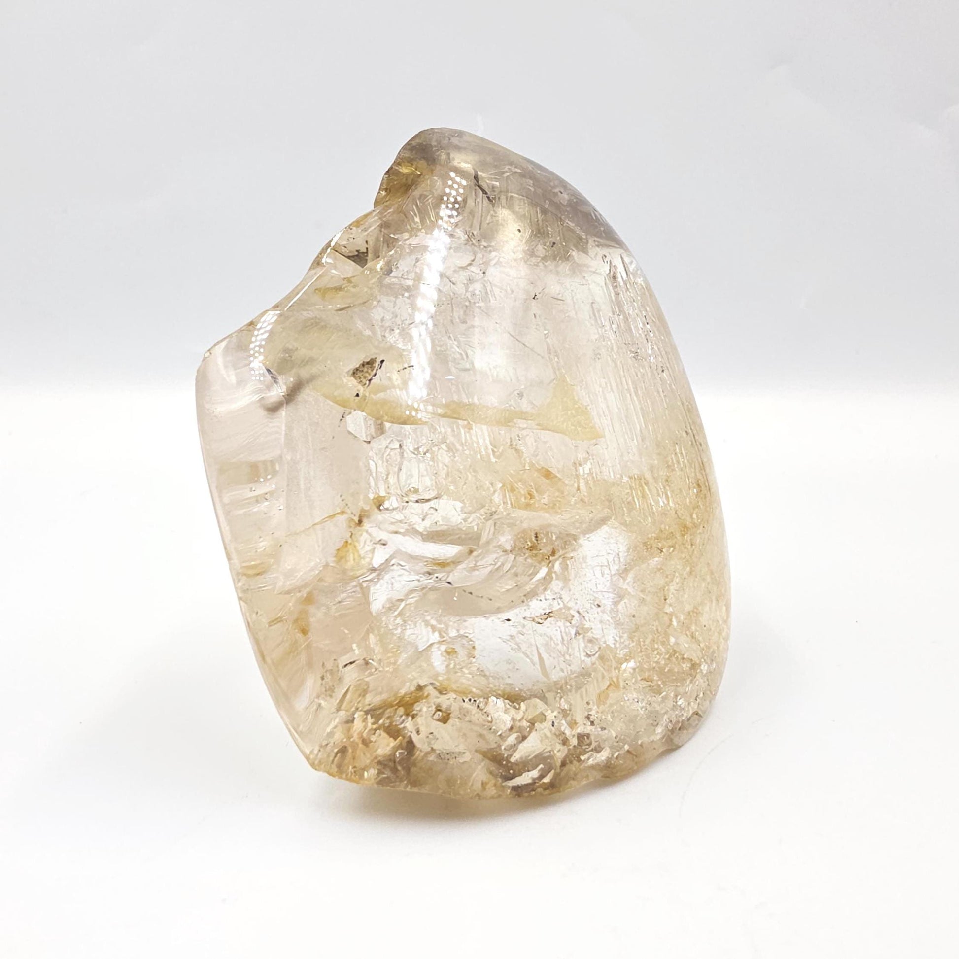 Enhydro Quartz – 3 Moving Water Bubbles & Rainbow Inclusions | Rare Collector Crystal, 435g