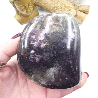 Dark Lepidolite Freeform – Stress Relief, Emotional Balance & Calming Healing Crystal, 625g