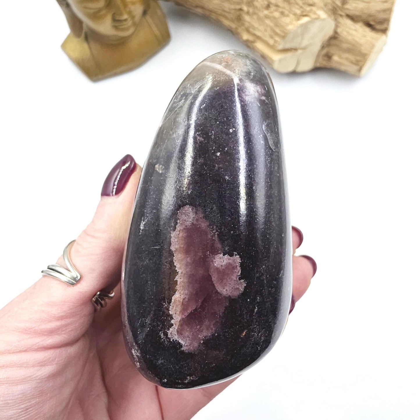 Dark Lepidolite Freeform – Stress Relief, Emotional Balance & Calming Healing Crystal, 625g