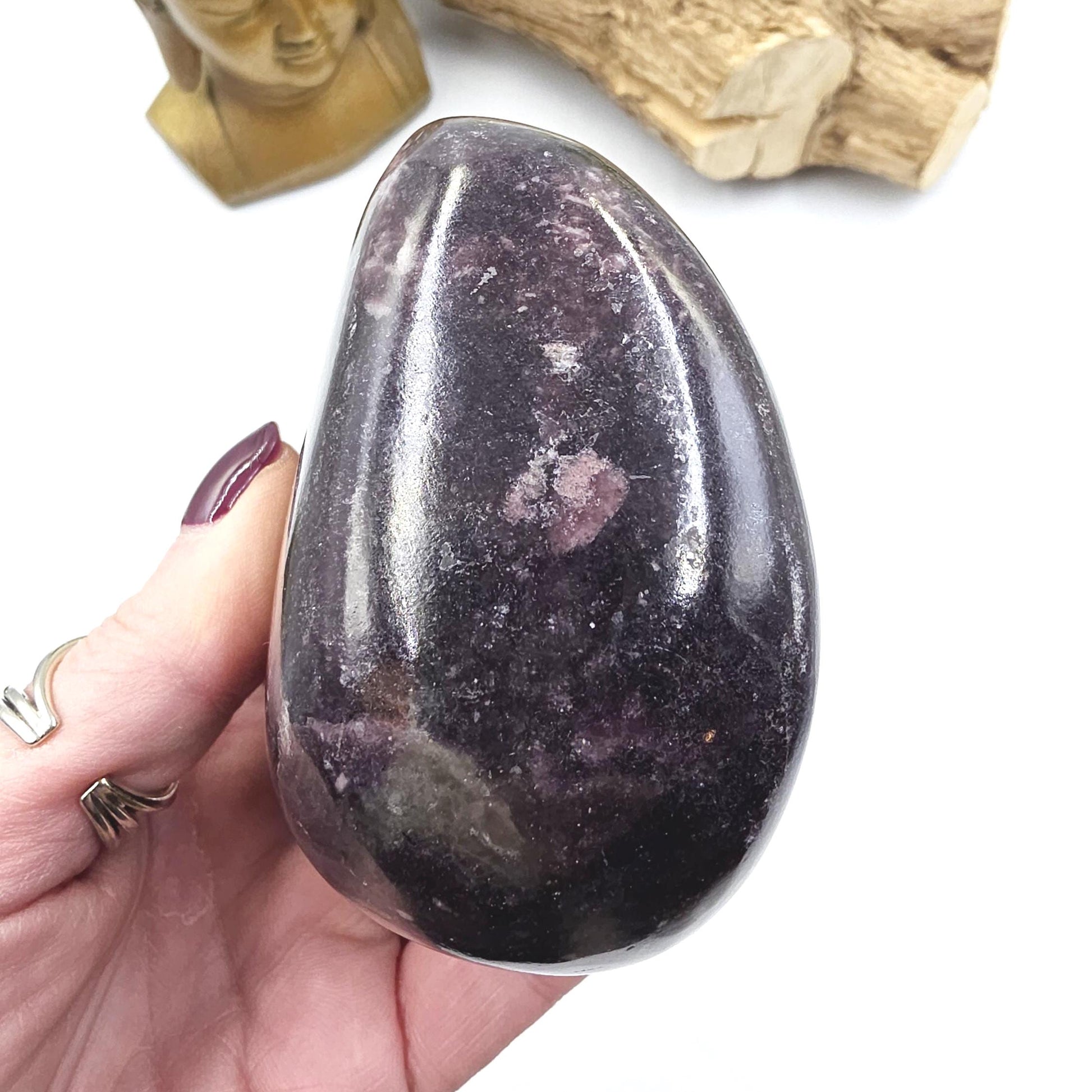 Dark Lepidolite Freeform – Stress Relief, Emotional Balance & Calming Healing Crystal, 625g