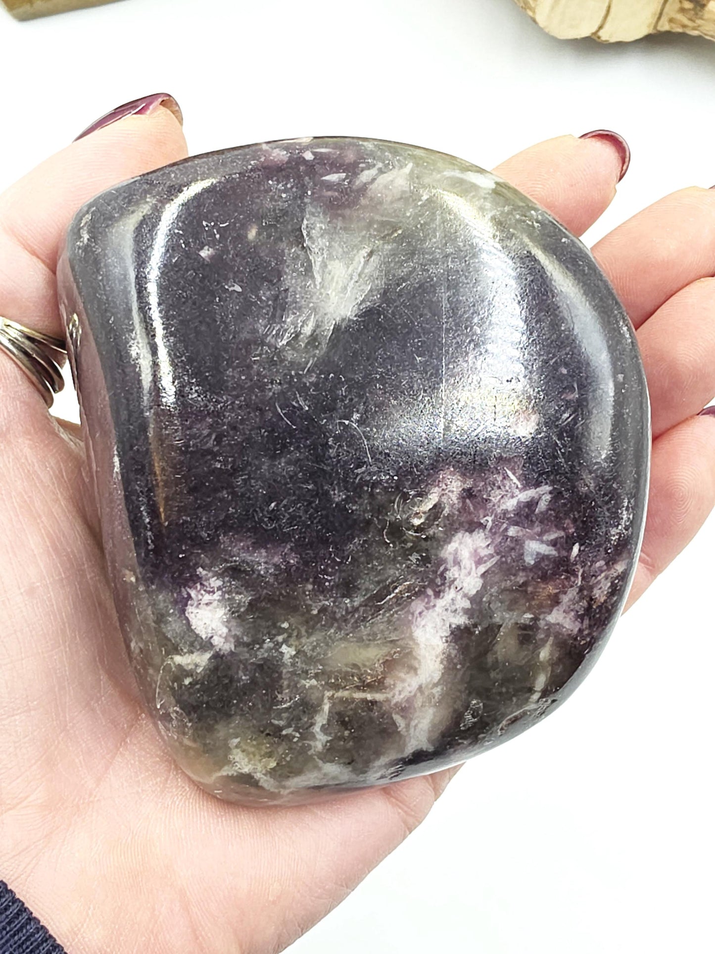Dark Lepidolite Freeform – Stress Relief, Emotional Balance & Calming Healing Crystal, 625g