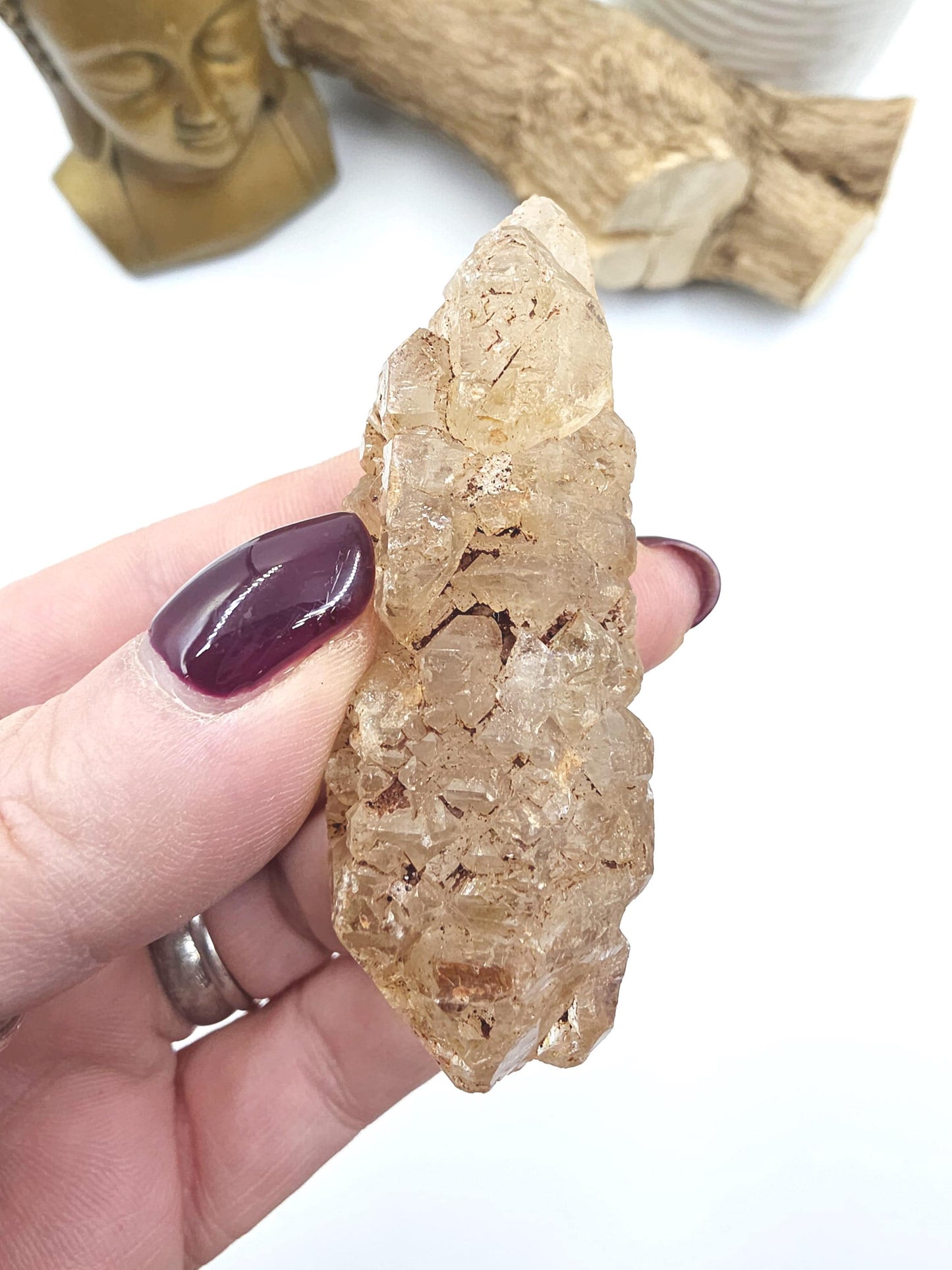 Petroleum Quartz Enhydro Specimen (UV Reactive) – Rare Earth Energy & Natural Oil Inclusion Crystal, 55g
