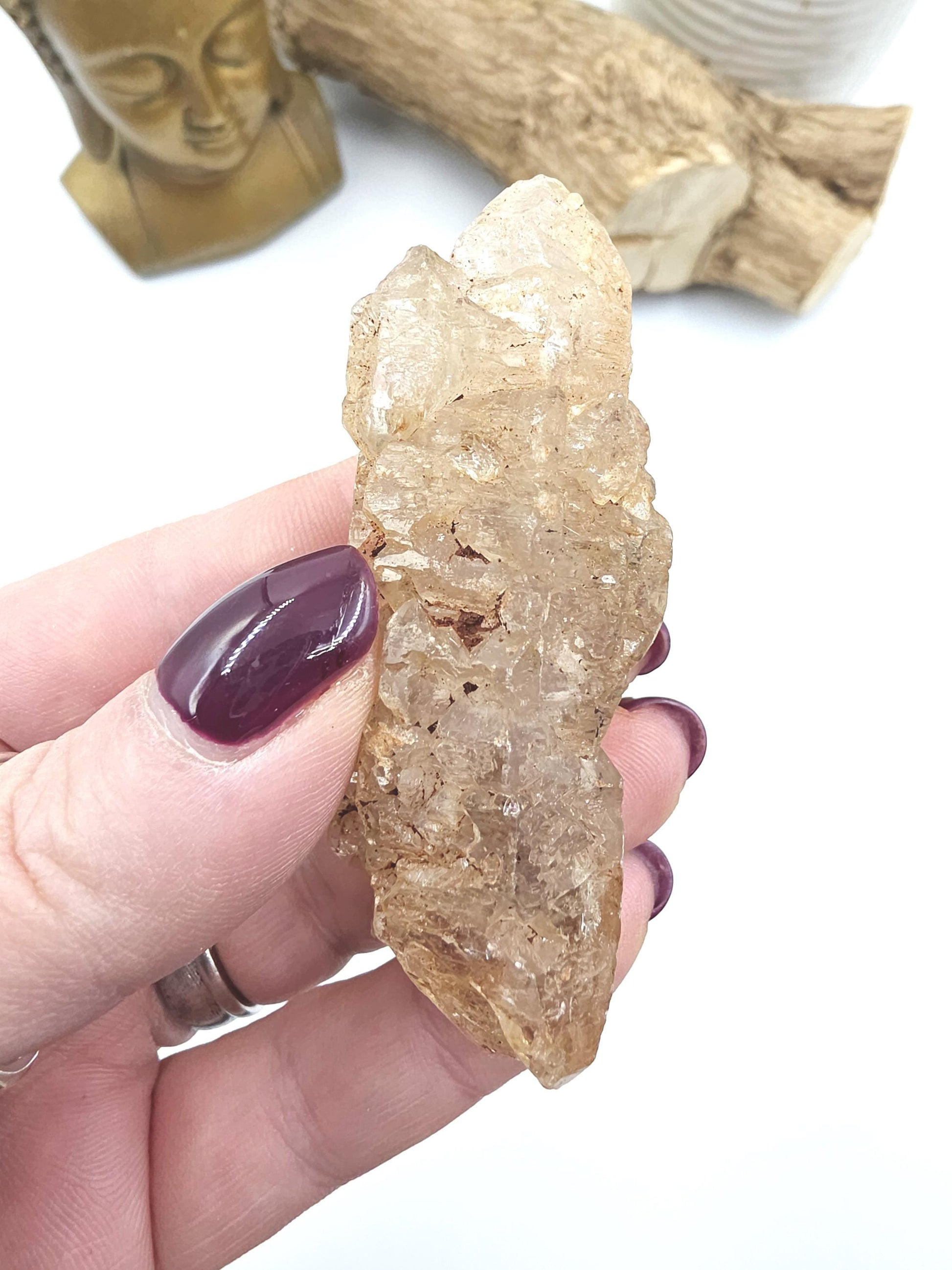 Petroleum Quartz Enhydro Specimen (UV Reactive) – Rare Earth Energy & Natural Oil Inclusion Crystal, 55g