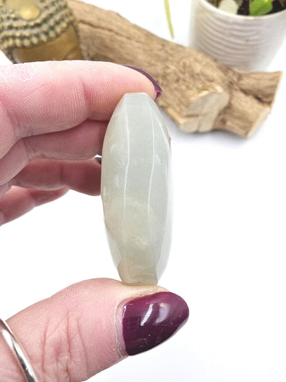 Green Moonstone Palm - Heart Chakra & Emotional Balance Healing Crystal, 55g