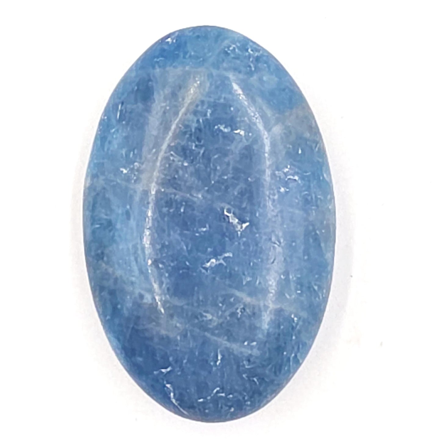 Blue Apatite Palm Stone - Motivation & Focus Healing Crystal - 55g