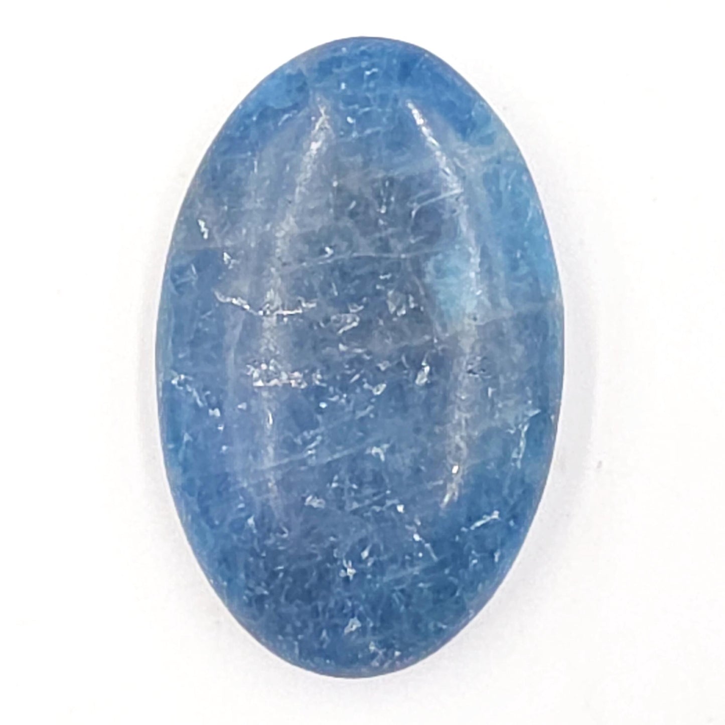 Blue Apatite Palm Stone - Motivation & Focus Healing Crystal - 55g