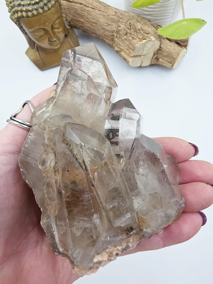 Large Skeletal Quartz Cluster – Transformation, Inner Healing & High-Vibration Crystal, 560g