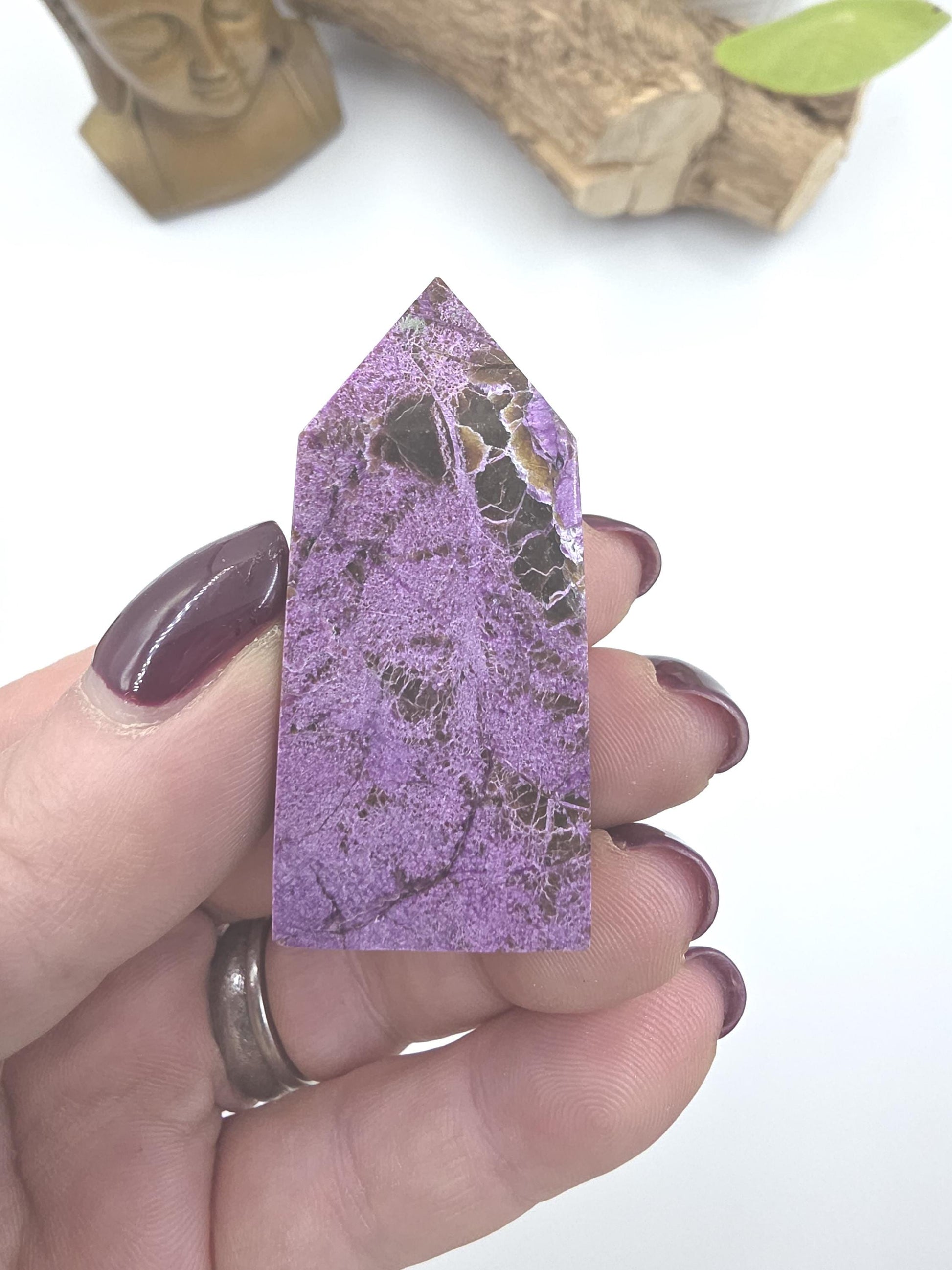 Mini Stichtite Tower – Compassion, Emotional Healing & Heart-Centred Calm Crystal, 5.2cm