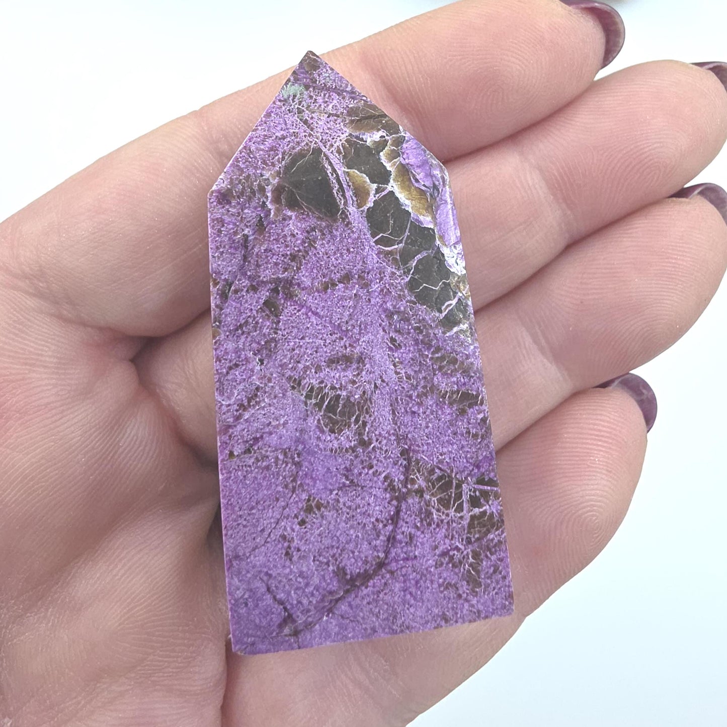 Mini Stichtite Tower – Compassion, Emotional Healing & Heart-Centred Calm Crystal, 5.2cm