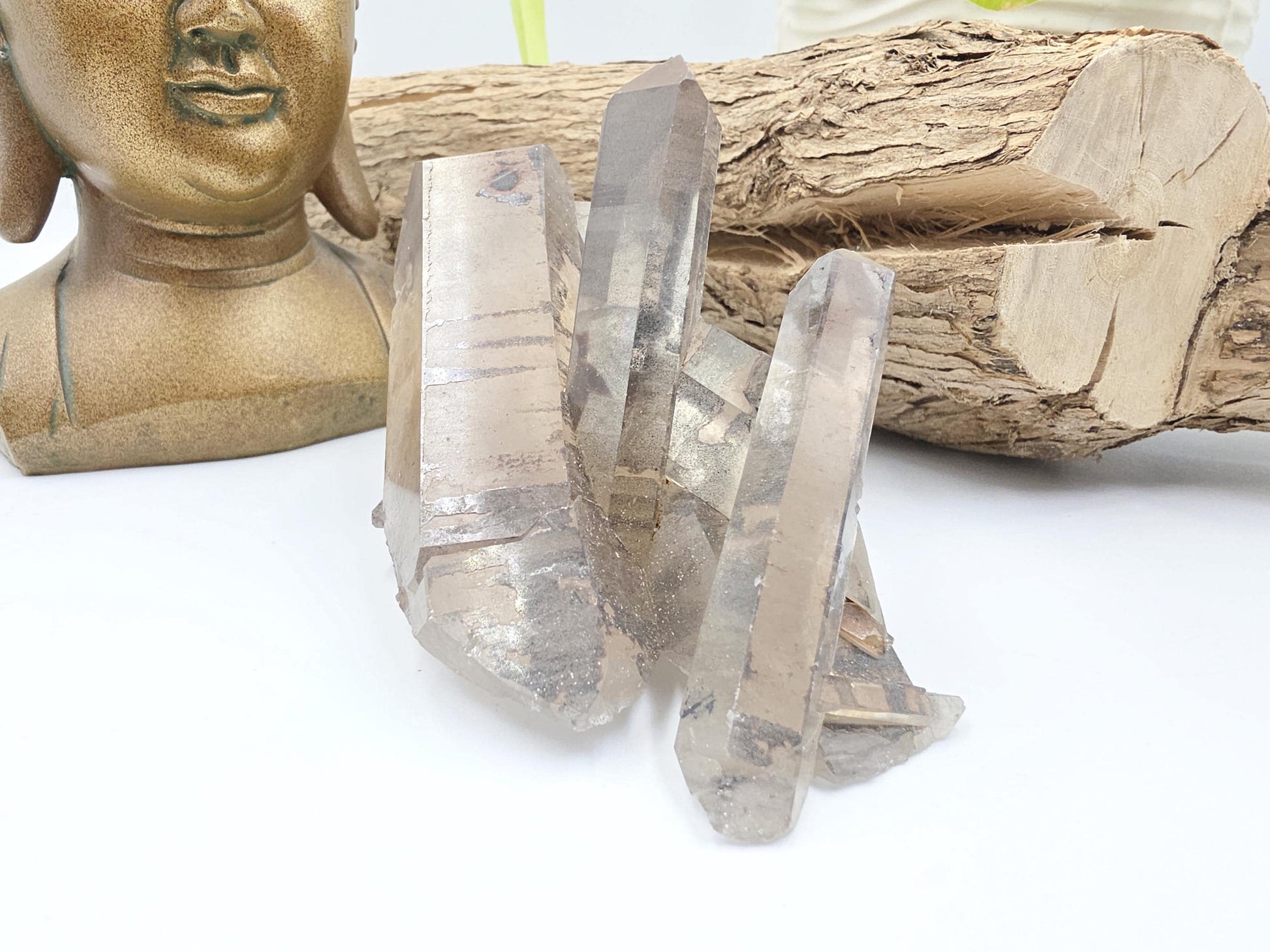 Raw Smoky Quartz Cluster with Rainbow – Grounding, Protection & Energy Cleansing Crystal, 315g