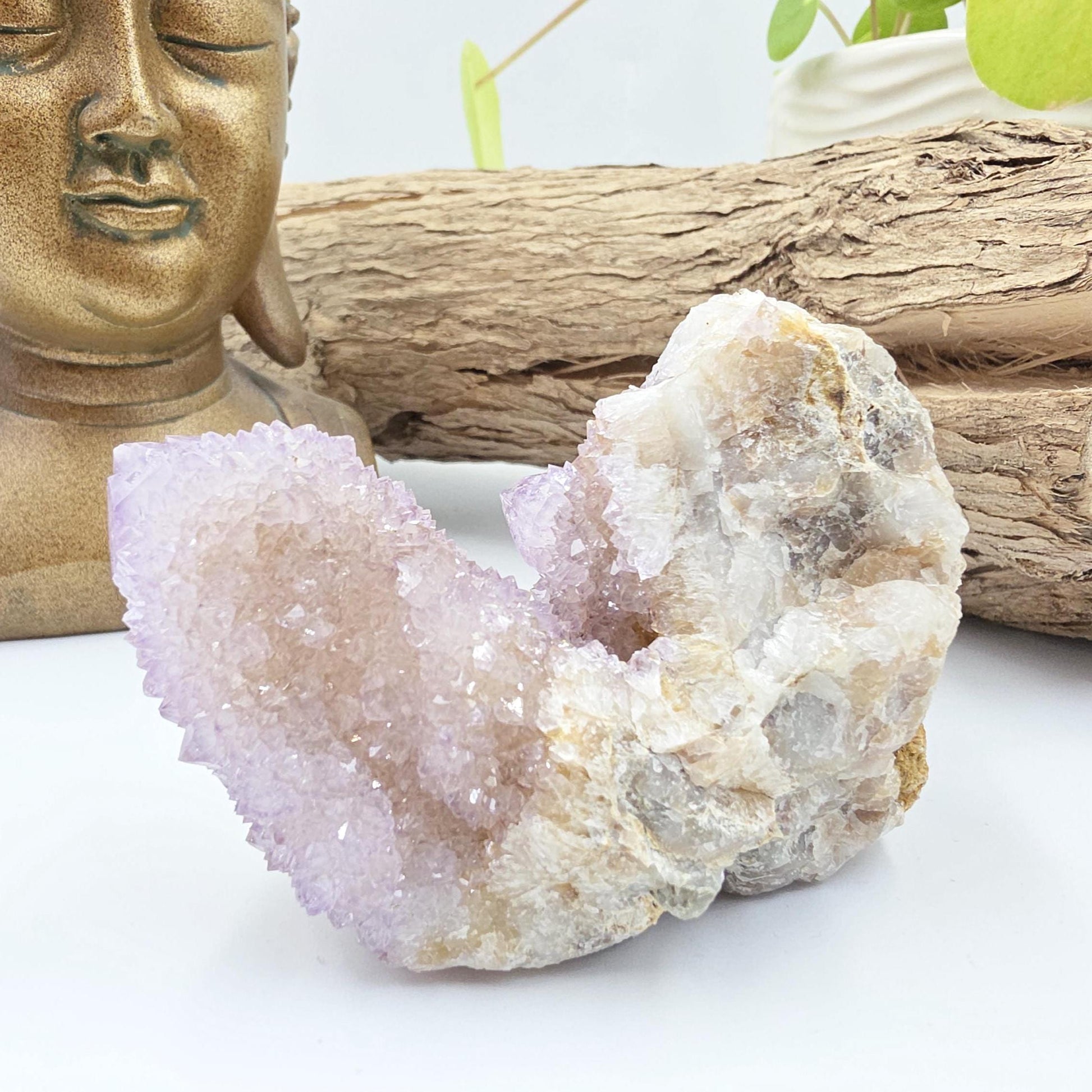 Amethyst Spirit Quartz Cluster - Spiritual Protection, Harmony & High-Vibration Healing Crystal, 209g