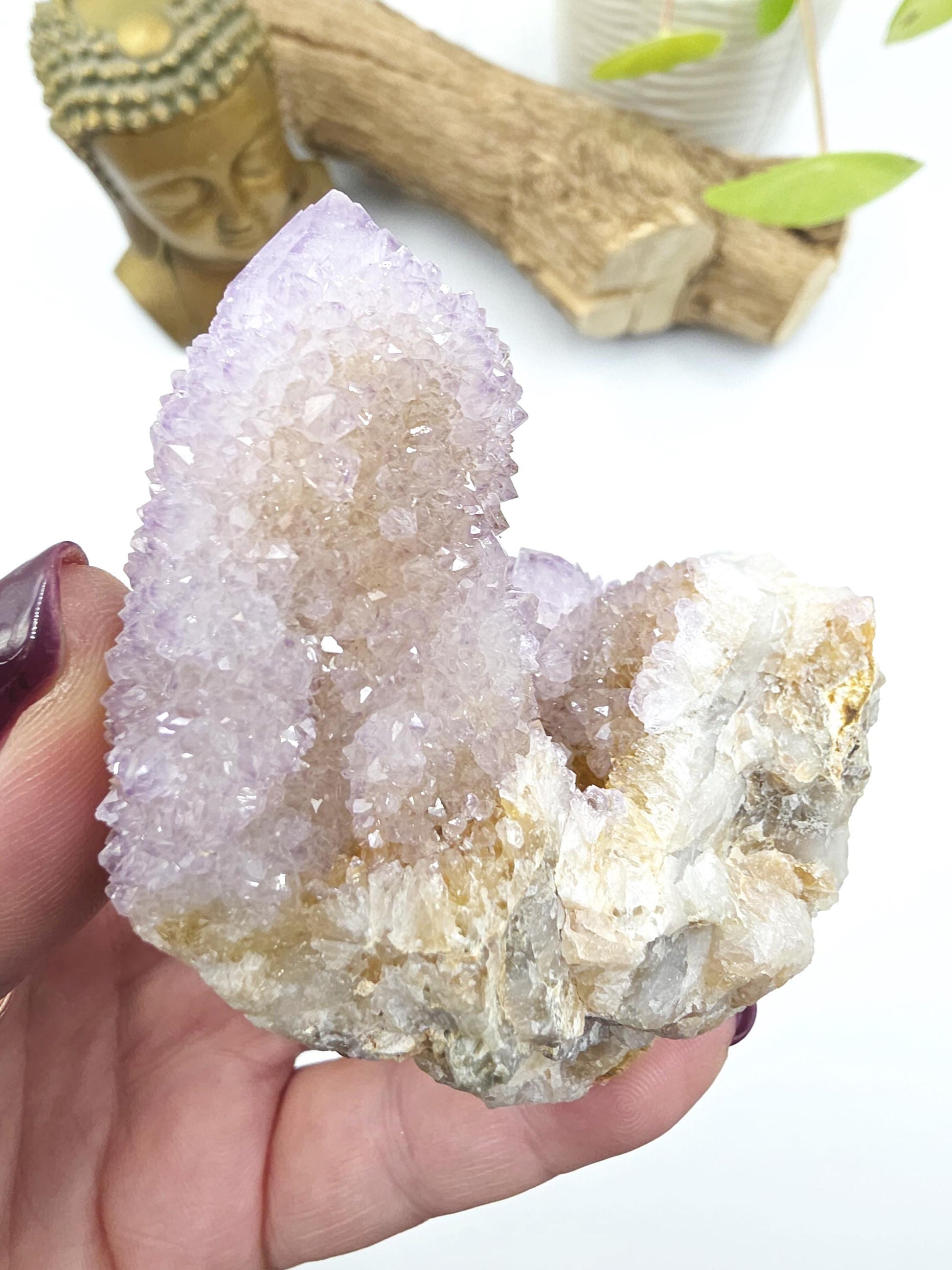 Amethyst Spirit Quartz Cluster - Spiritual Protection, Harmony & High-Vibration Healing Crystal, 209g