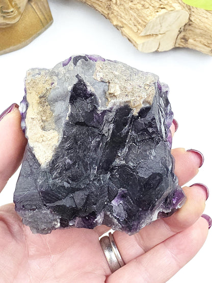 Raw Fluorite Specimen – Mental Clarity, Focus & Natural Protective Energy Crystal, 470g