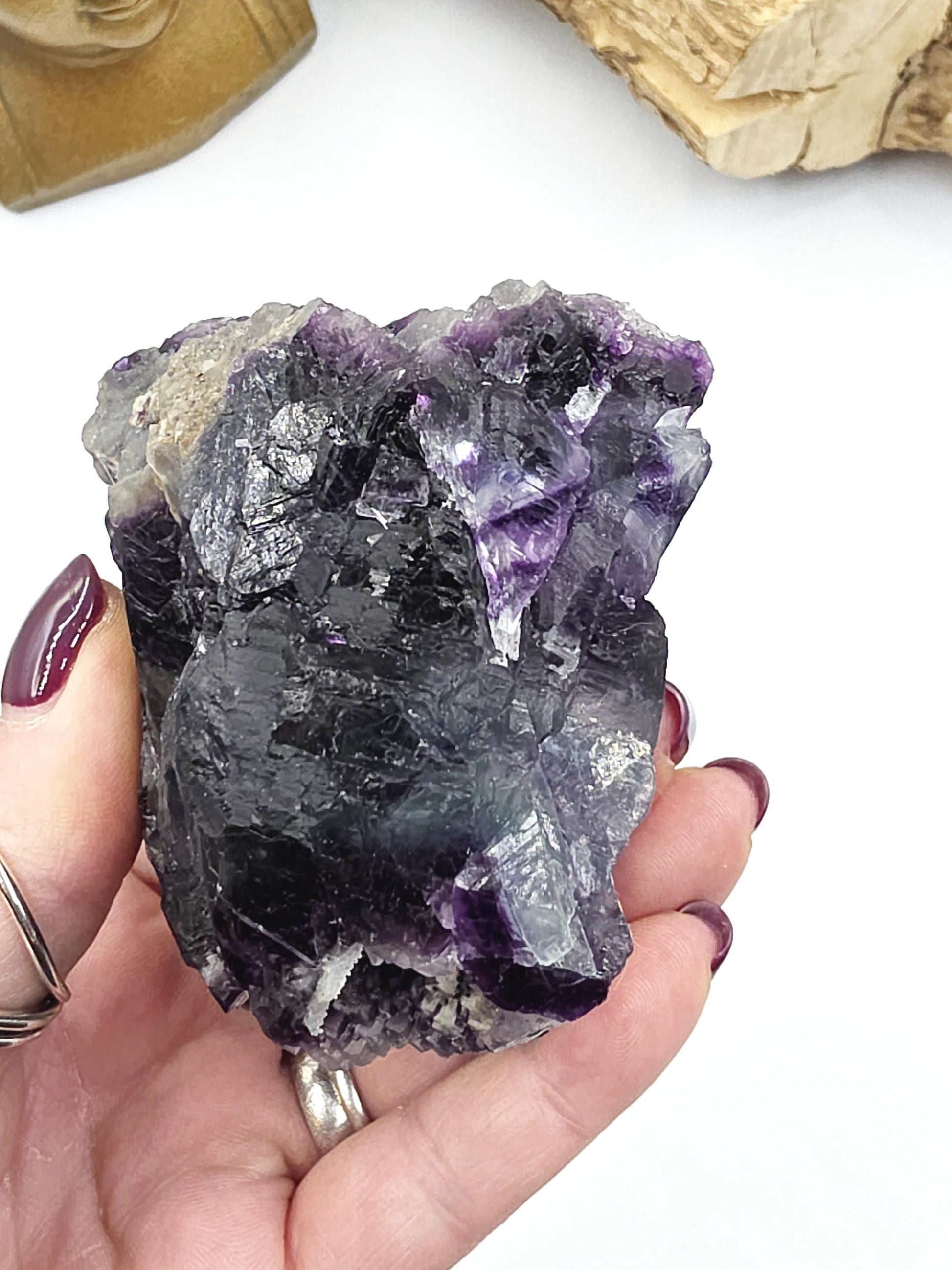 Raw Fluorite Specimen – Mental Clarity, Focus & Natural Protective Energy Crystal, 470g