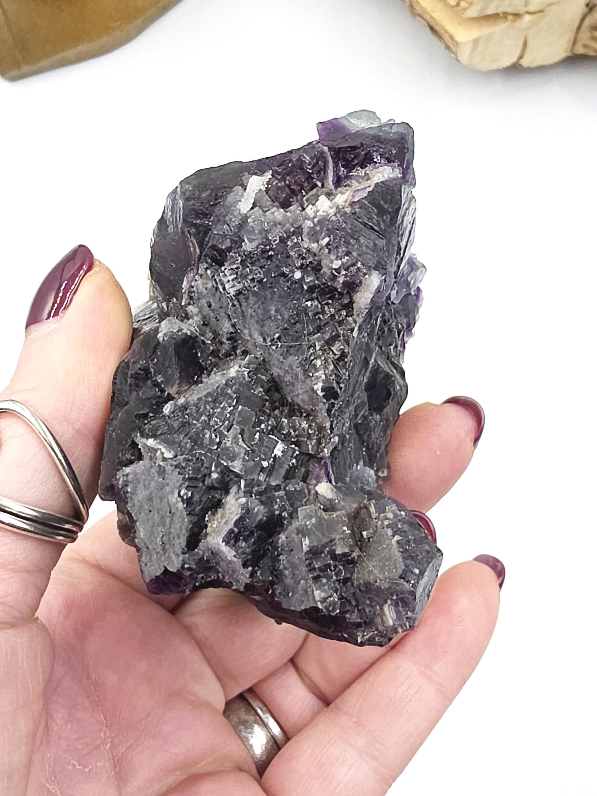 Raw Fluorite Specimen – Mental Clarity, Focus & Natural Protective Energy Crystal, 470g