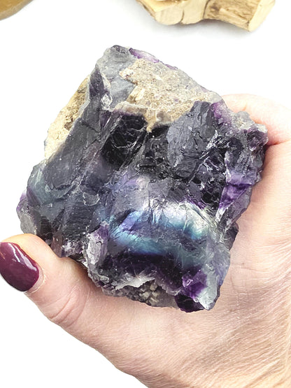 Raw Fluorite Specimen – Mental Clarity, Focus & Natural Protective Energy Crystal, 470g