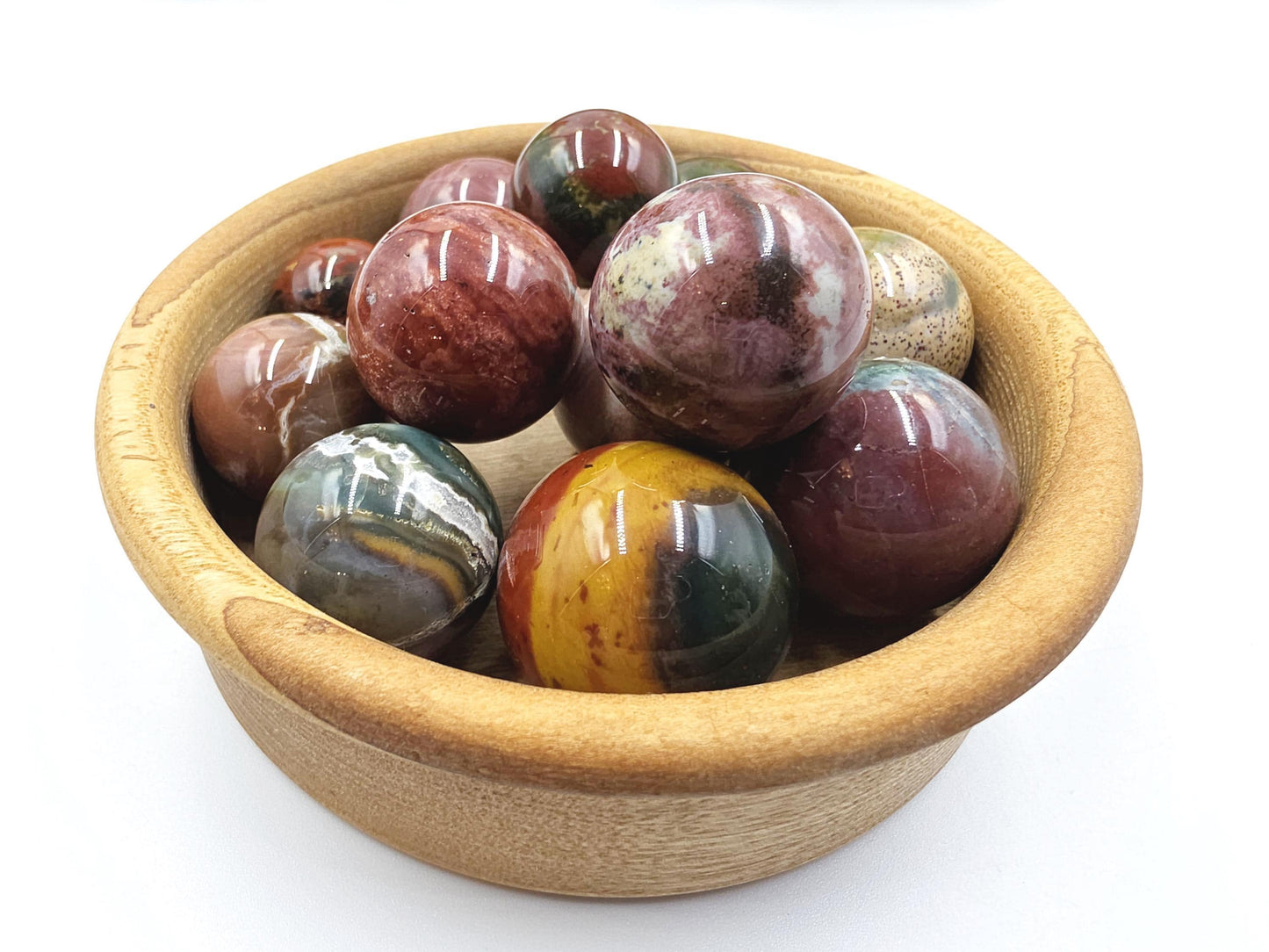Ocean Jasper Mini Spheres – Joy, Emotional Balance & Nurturing Earth Energy Crystals, 20-26mm