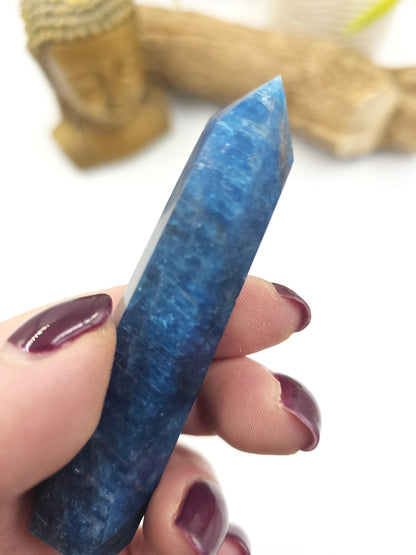 Blue Apatite Tower - Inspiration, Focus & Motivation Crystal Point, 75g