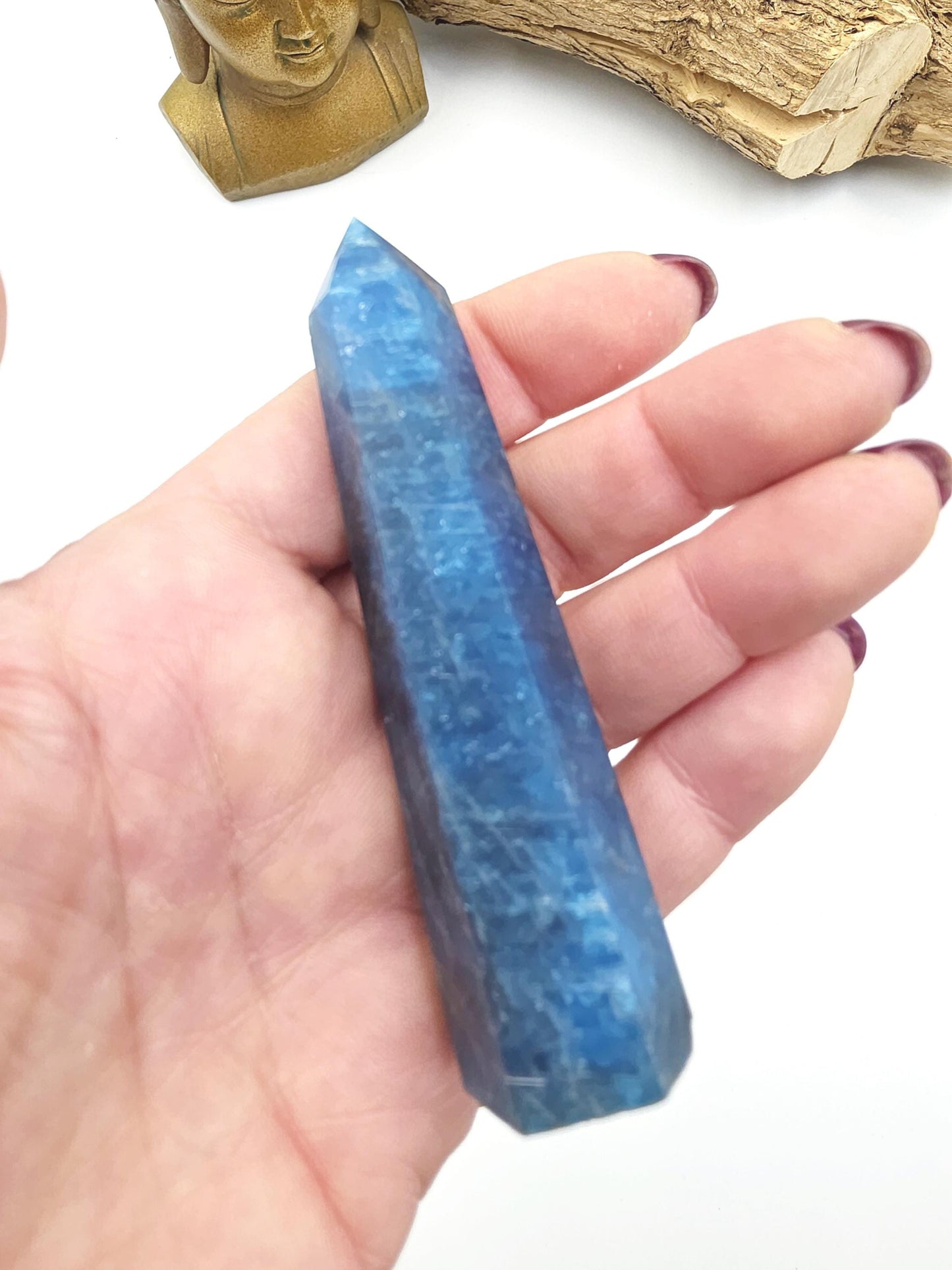 Blue Apatite Tower - Inspiration, Focus & Motivation Crystal Point, 75g