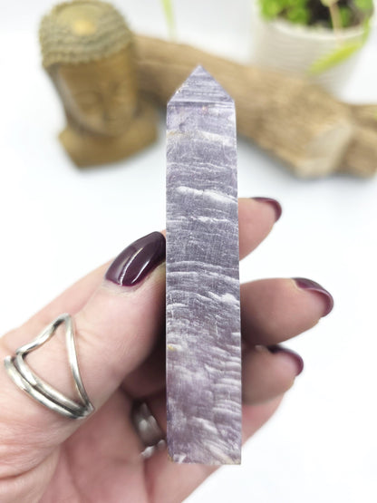 Flashy Purple Mica Point – Calming, Anxiety Relief & Spiritual Healing Crystal Tower, 70g
