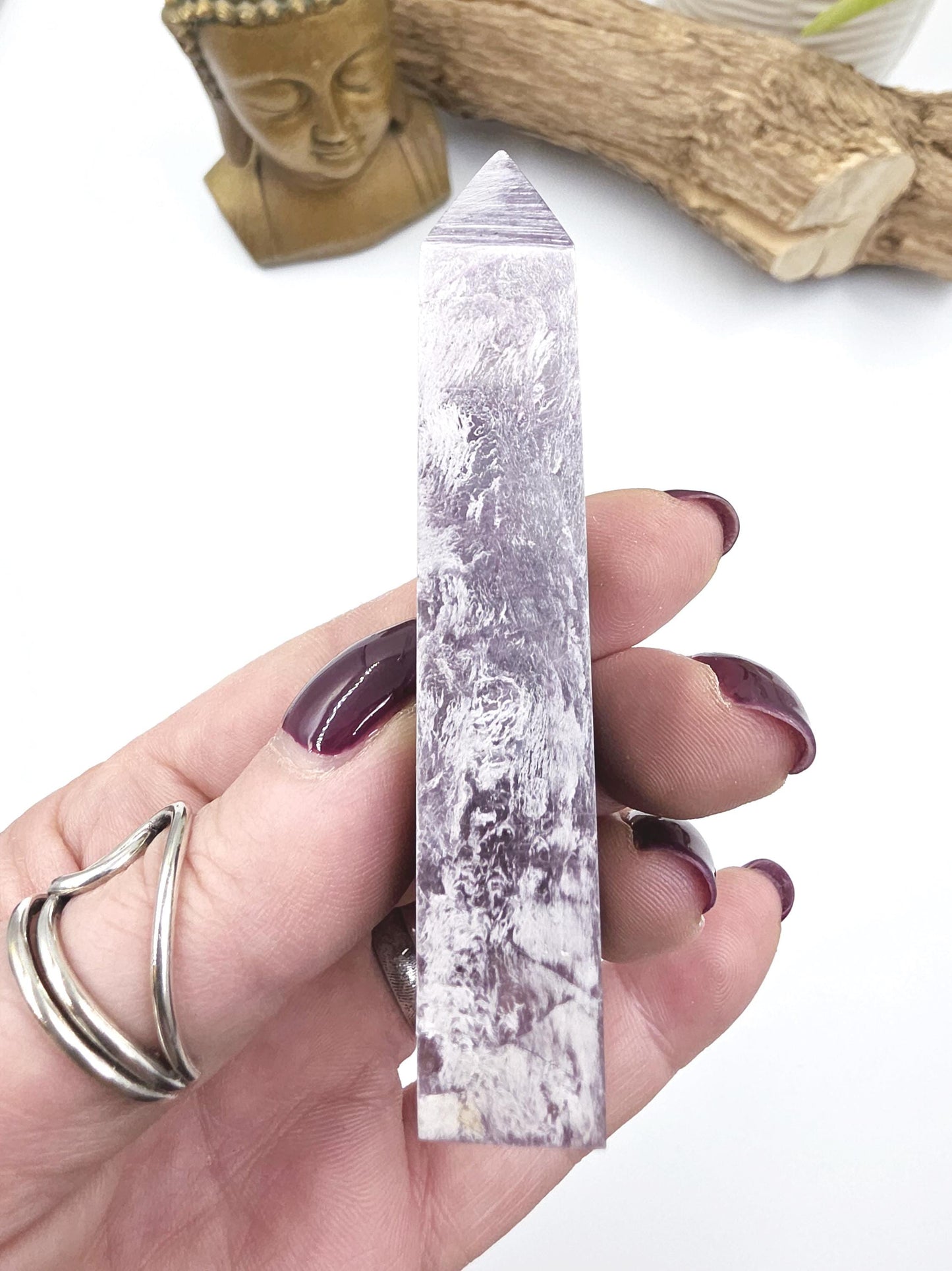 Flashy Purple Mica Point – Calming, Anxiety Relief & Spiritual Healing Crystal Tower, 70g