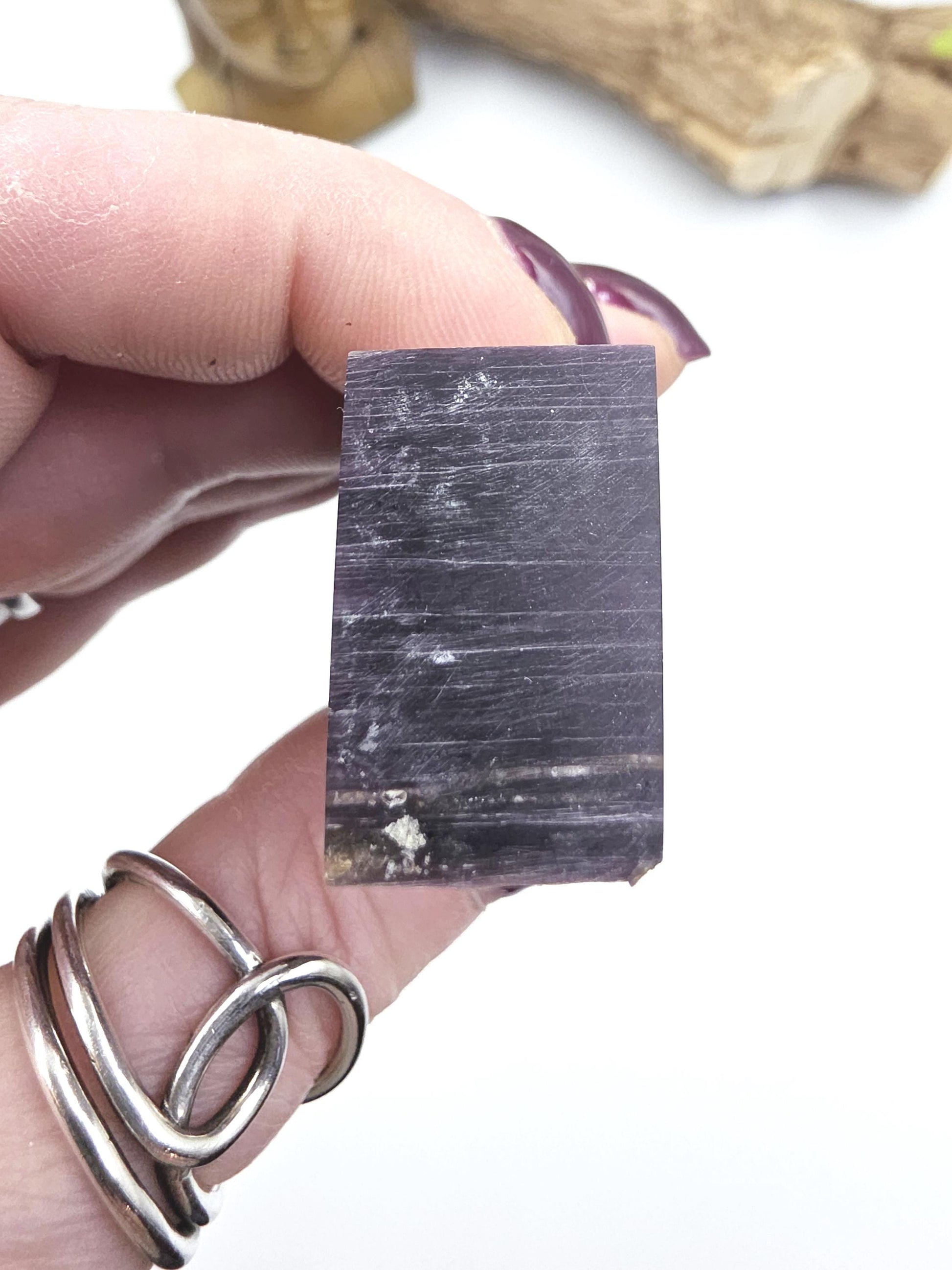 Flashy Purple Mica Point – Calming, Anxiety Relief & Spiritual Healing Crystal Tower, 70g